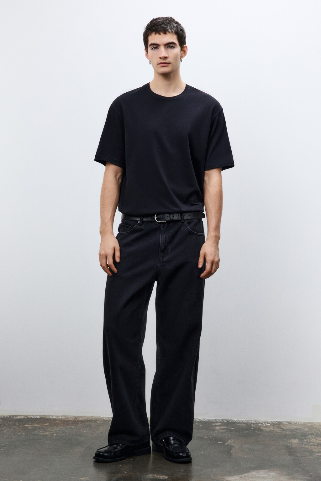 Футболка базовая из плотного хлопка - цвет черный - 5