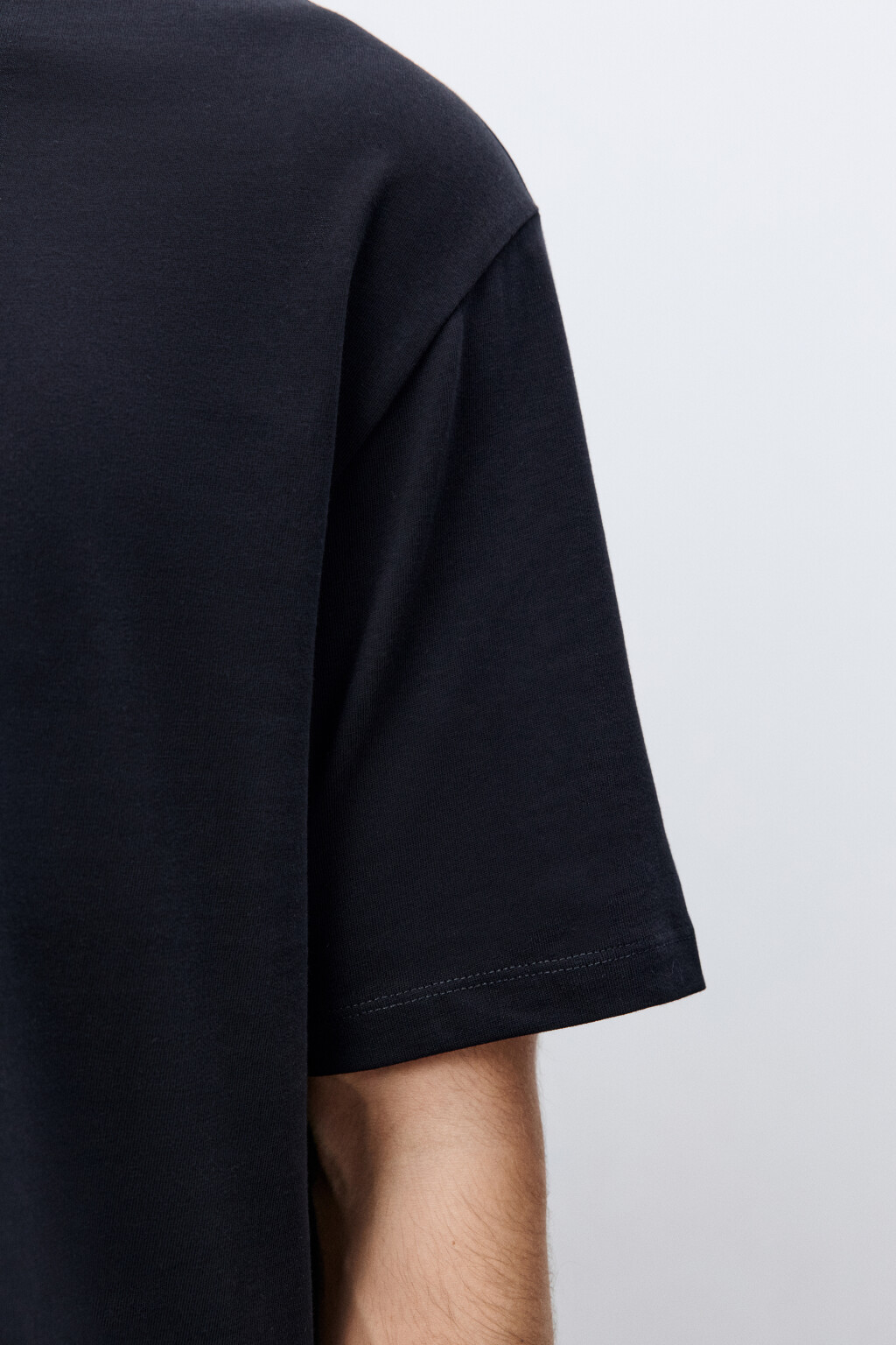 Футболка базовая из плотного хлопка - цвет черный - 7