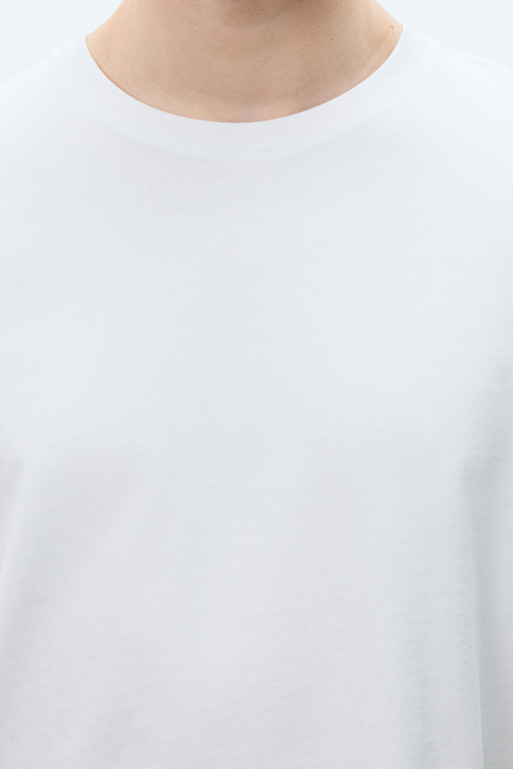 Футболка базовая плотная из хлопка - цвет белый - 5