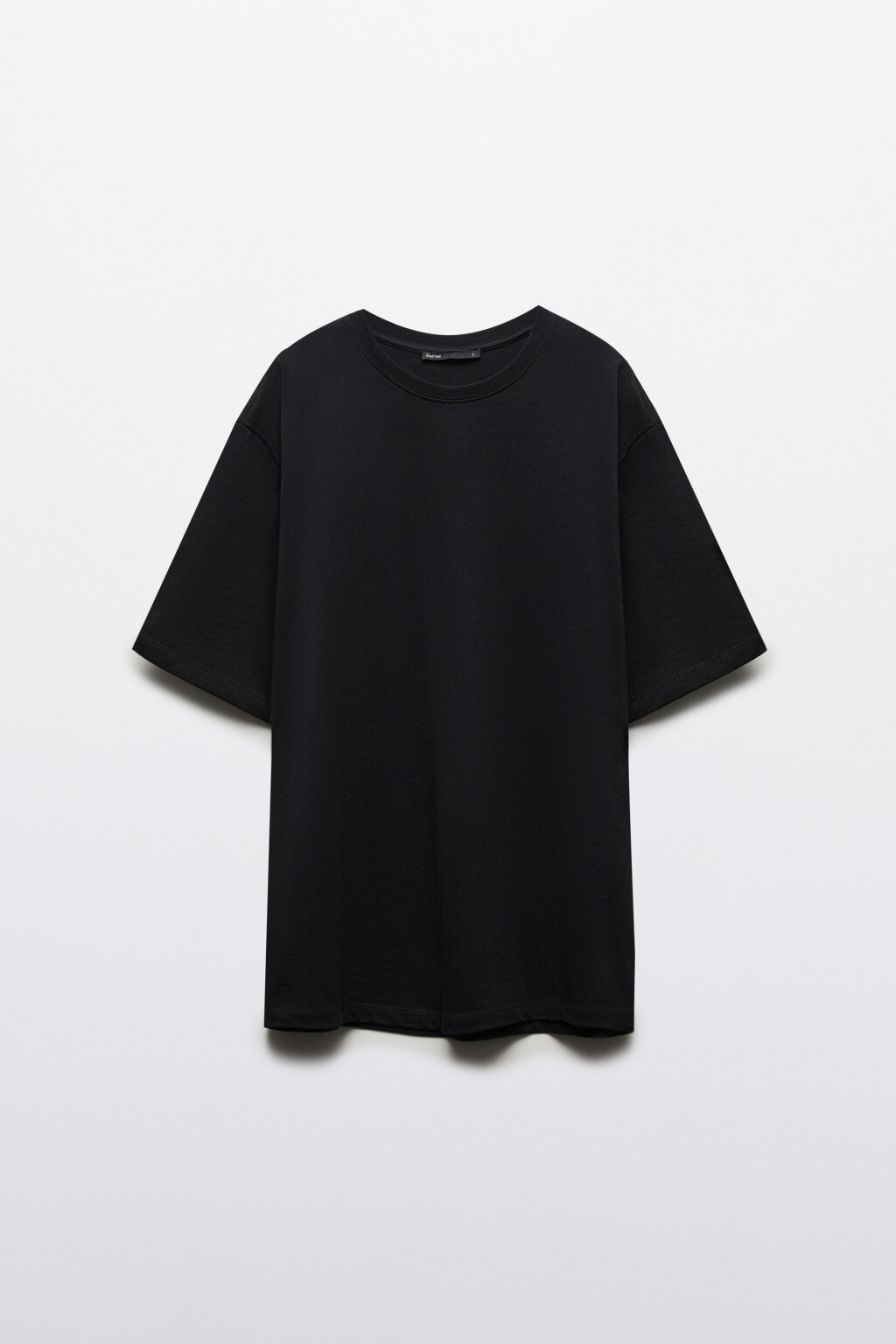 Футболка базовая из плотного хлопка - цвет черный - 1