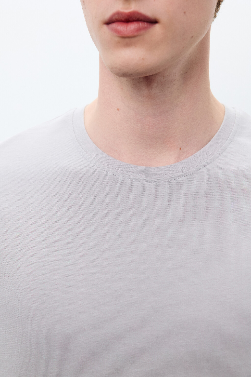 Футболка базовая из плотного хлопка - цвет серый - 5