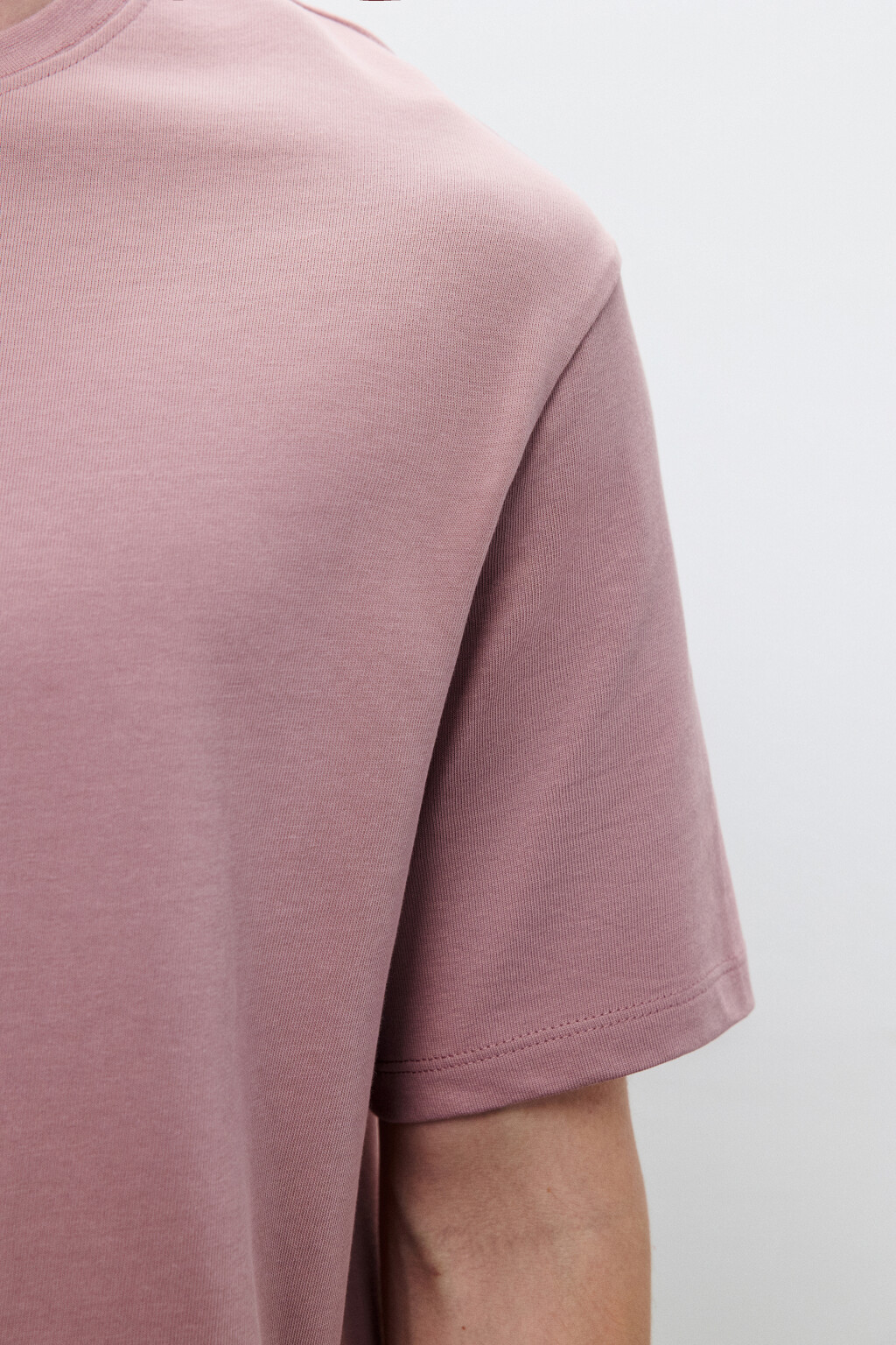 Футболка базовая из плотного хлопка - цвет розовый - 5