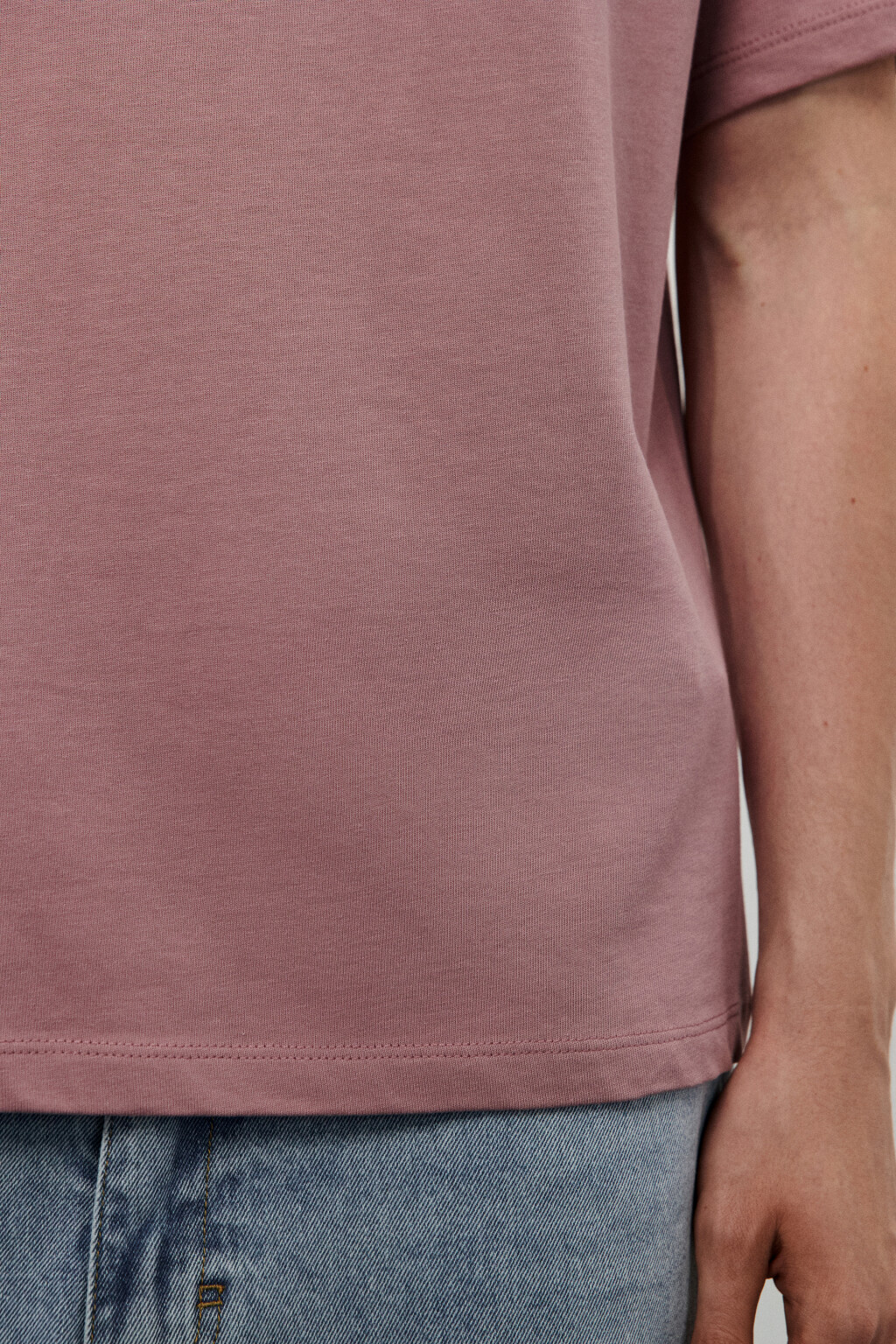 Футболка базовая из плотного хлопка - цвет розовый - 6