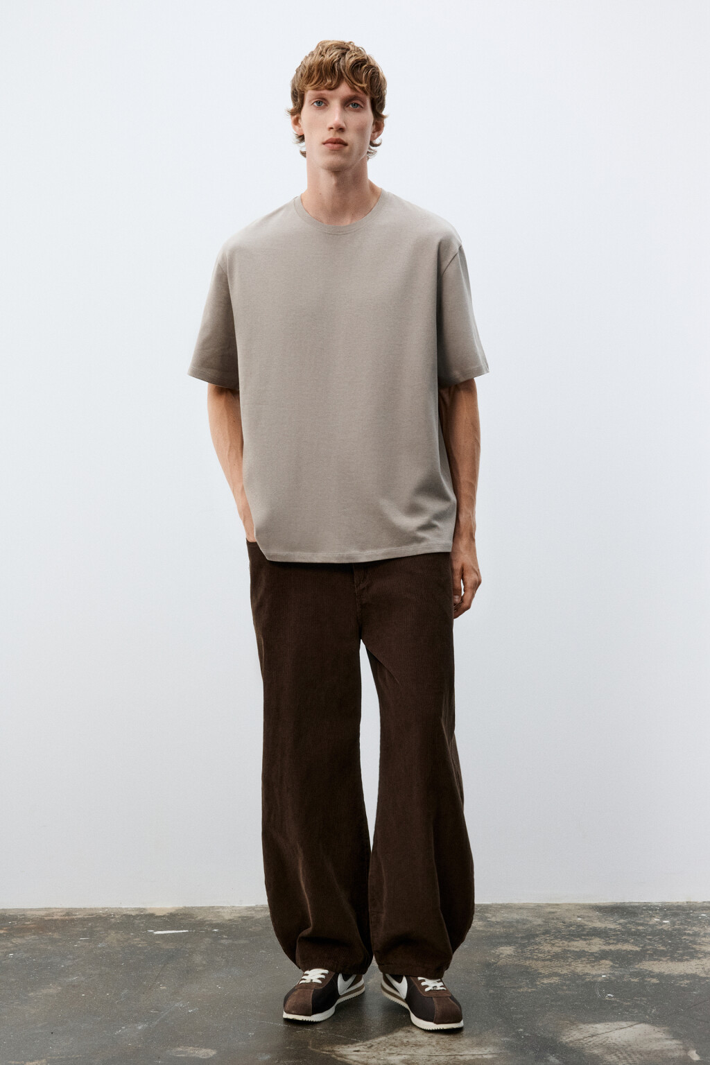 Футболка базовая из плотного хлопка - цвет бежевый - 4