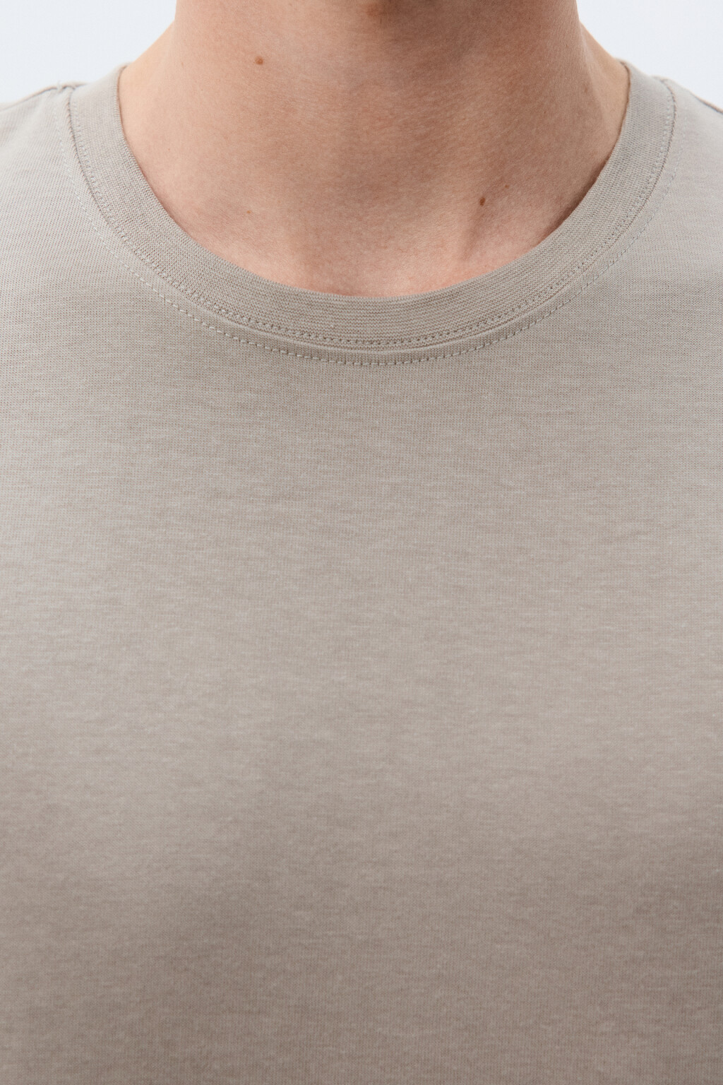 Футболка базовая из плотного хлопка - цвет бежевый - 5