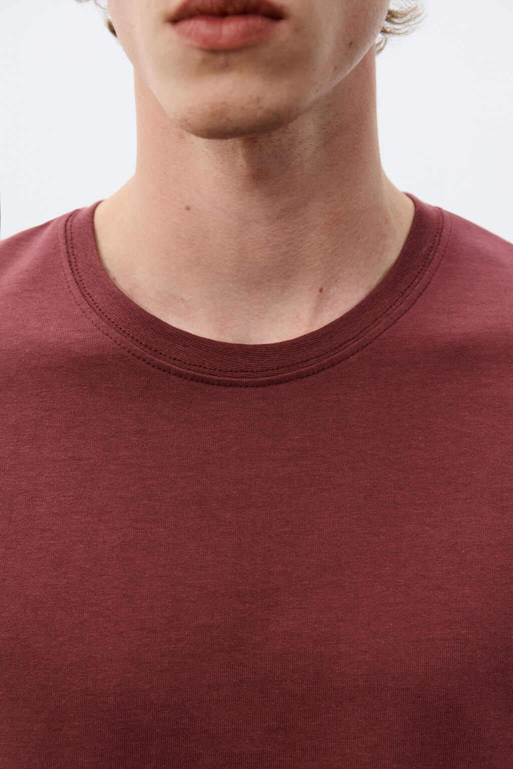 Футболка базовая из плотного хлопка - цвет красный - 6