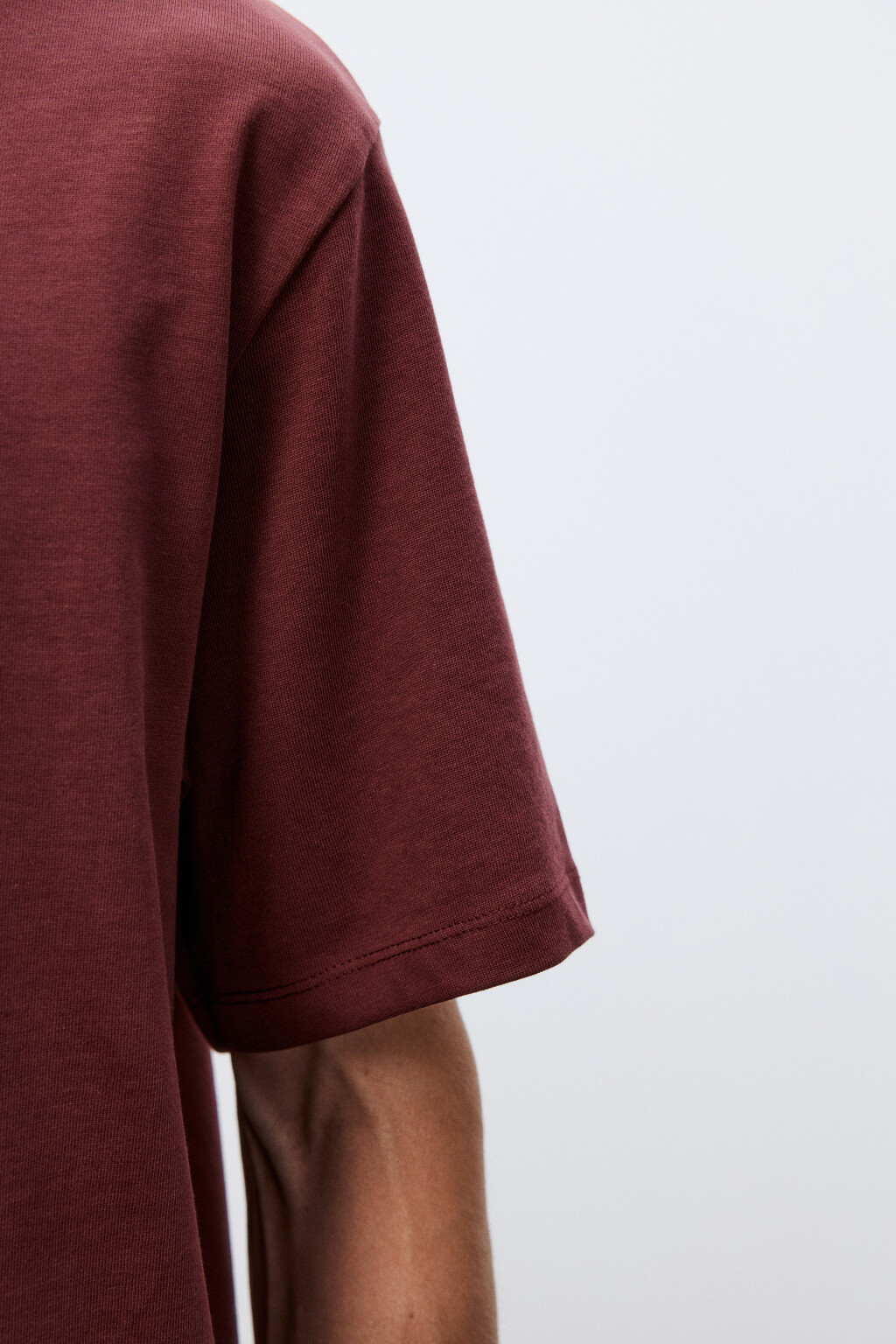 Футболка базовая из плотного хлопка - цвет красный - 7