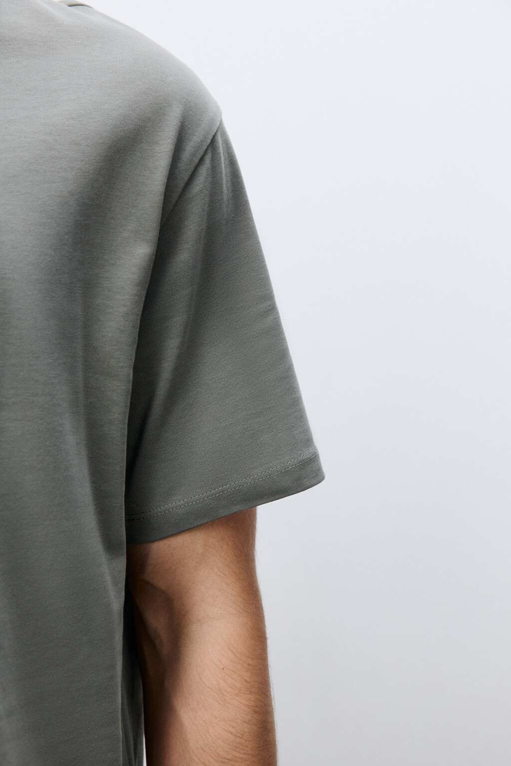 Футболка базовая из плотного хлопка - цвет зеленый - 7