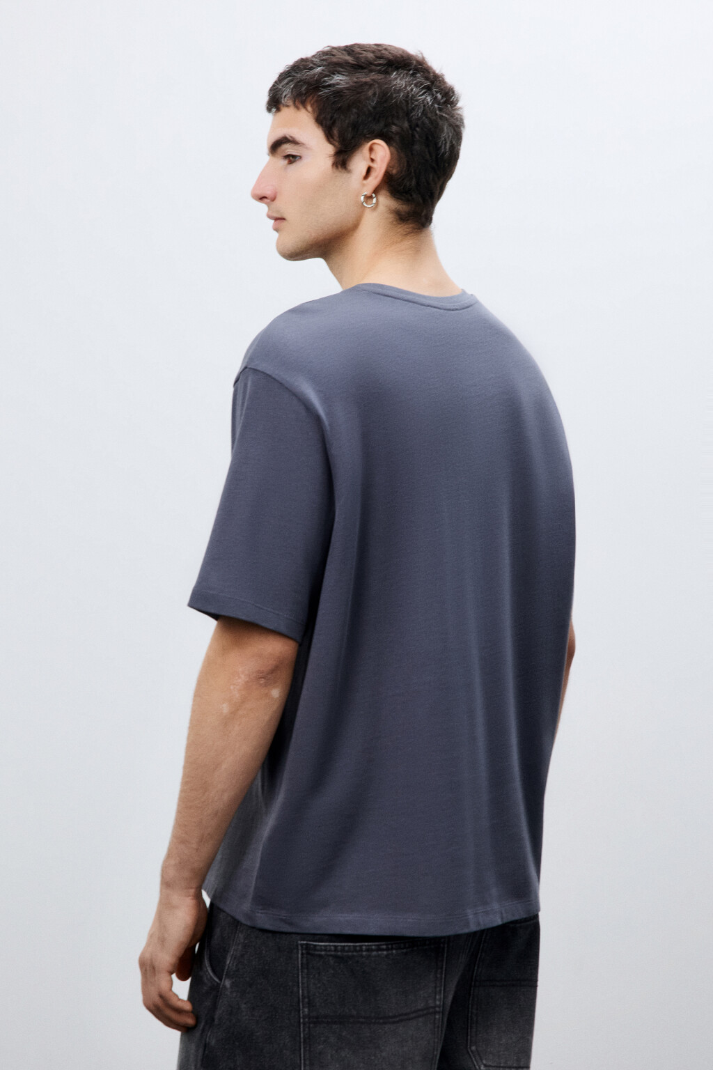 Футболка базовая из плотного хлопка - цвет серый - 3
