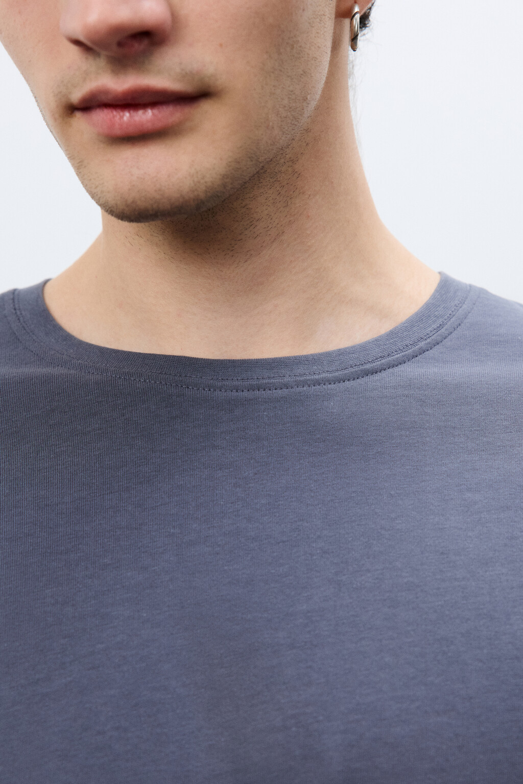 Футболка базовая из плотного хлопка - цвет серый - 5