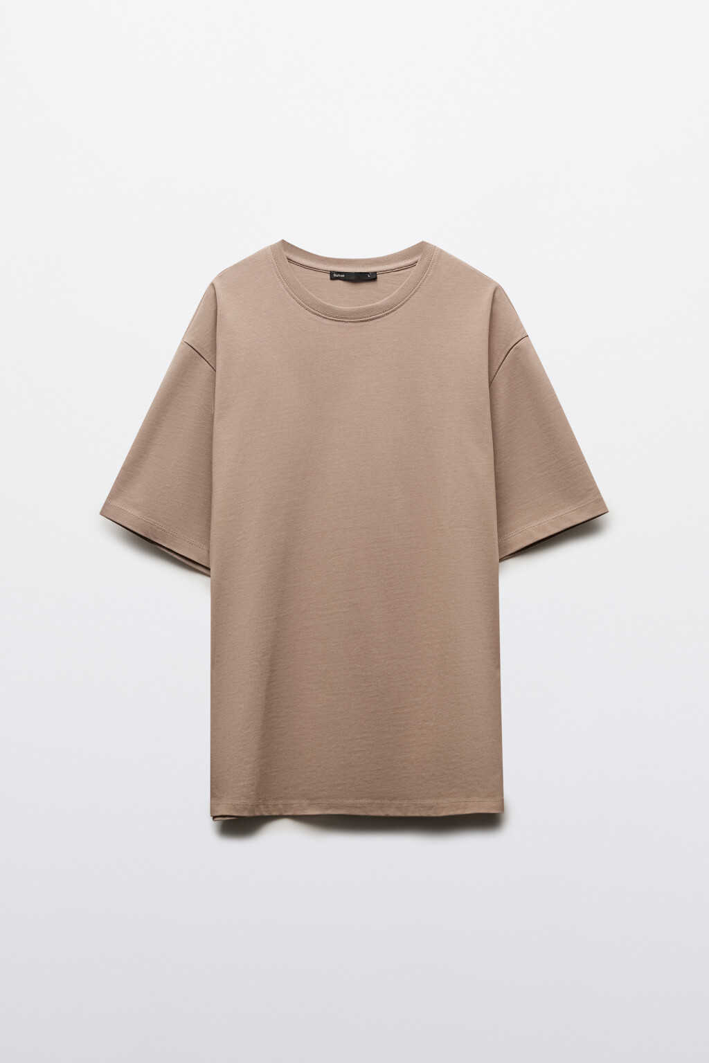 Футболка базовая из плотного хлопка - цвет коричневый - 1