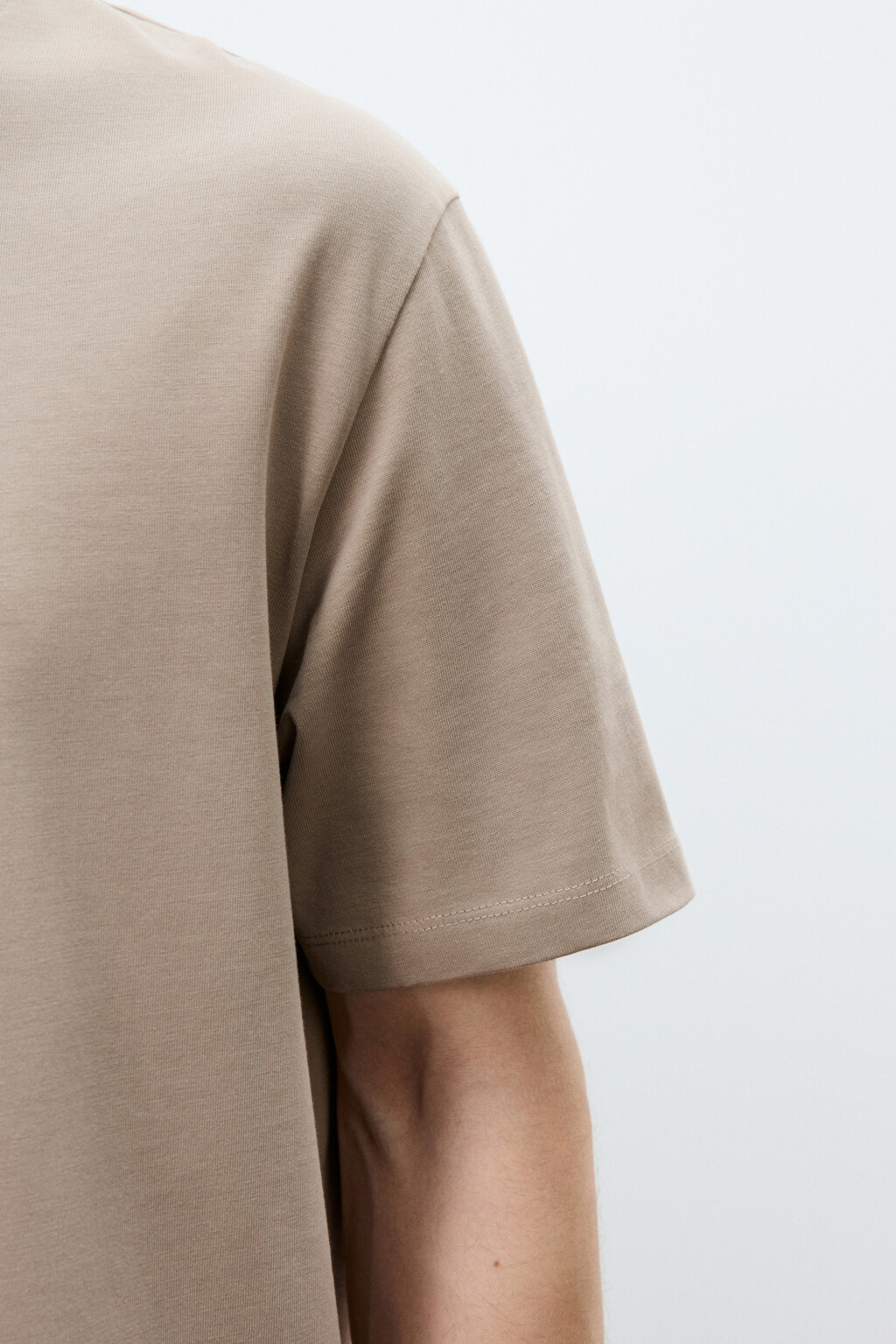 Футболка базовая из плотного хлопка - цвет коричневый - 6