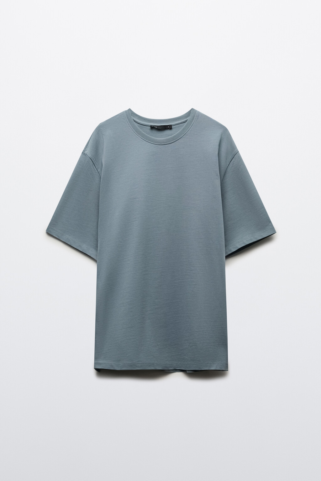 Футболка базовая из плотного хлопка - цвет голубой - 1