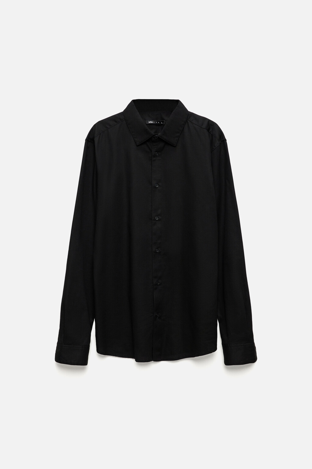 Рубашка прямая жаккардовая классического кроя - цвет черный - 10