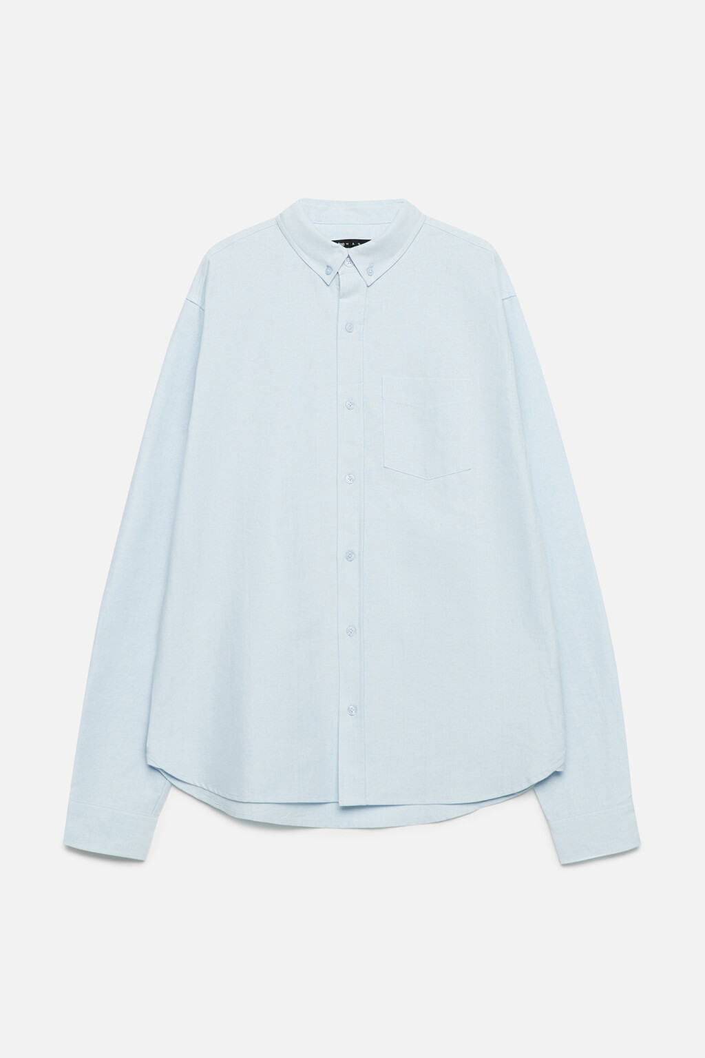 Рубашка Oxford прямая с нагрудным карманом - цвет голубой - 10