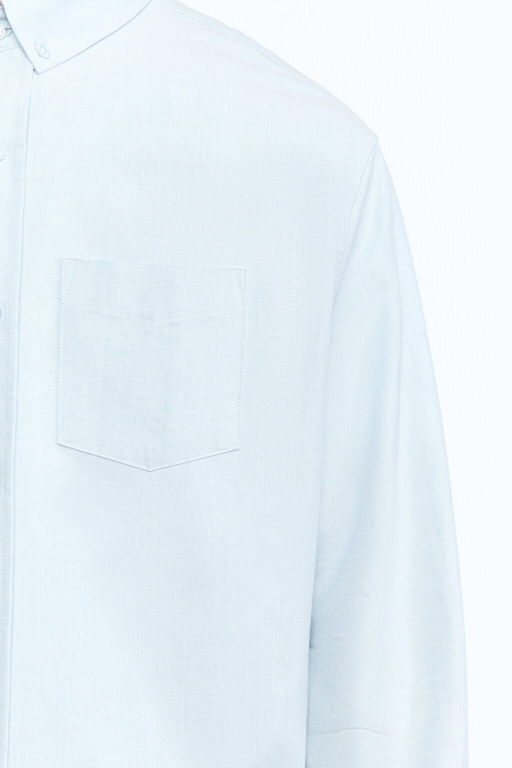 Рубашка Oxford прямая с нагрудным карманом - цвет голубой - 8
