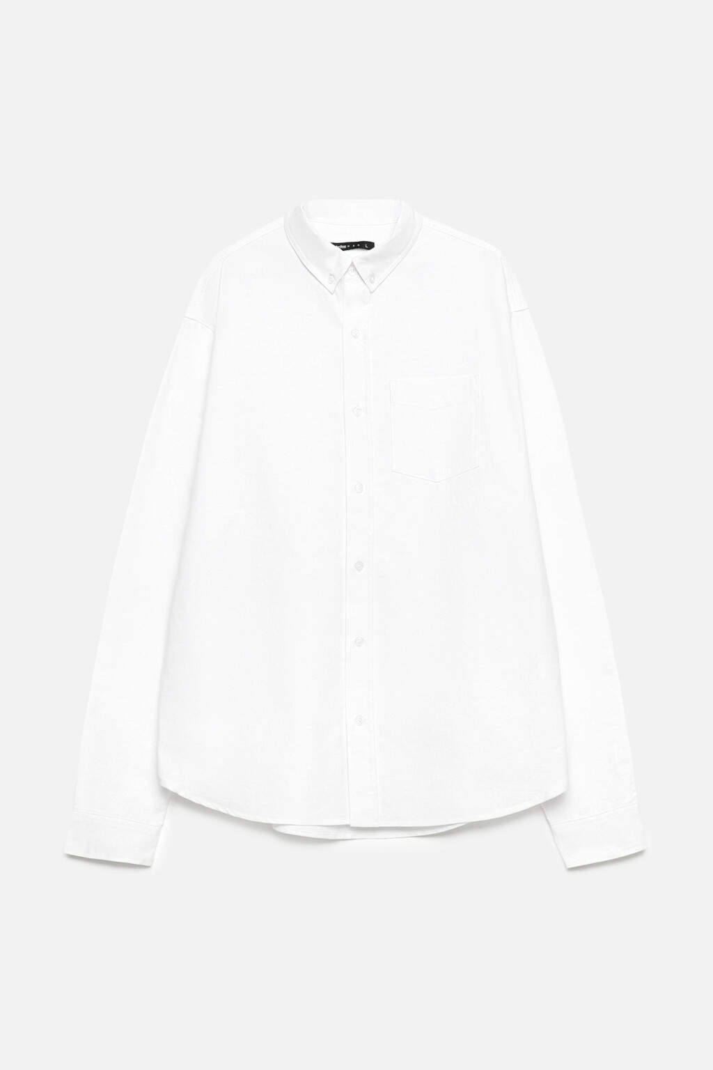 Рубашка Oxford прямая с нагрудным карманом - цвет белый - 8