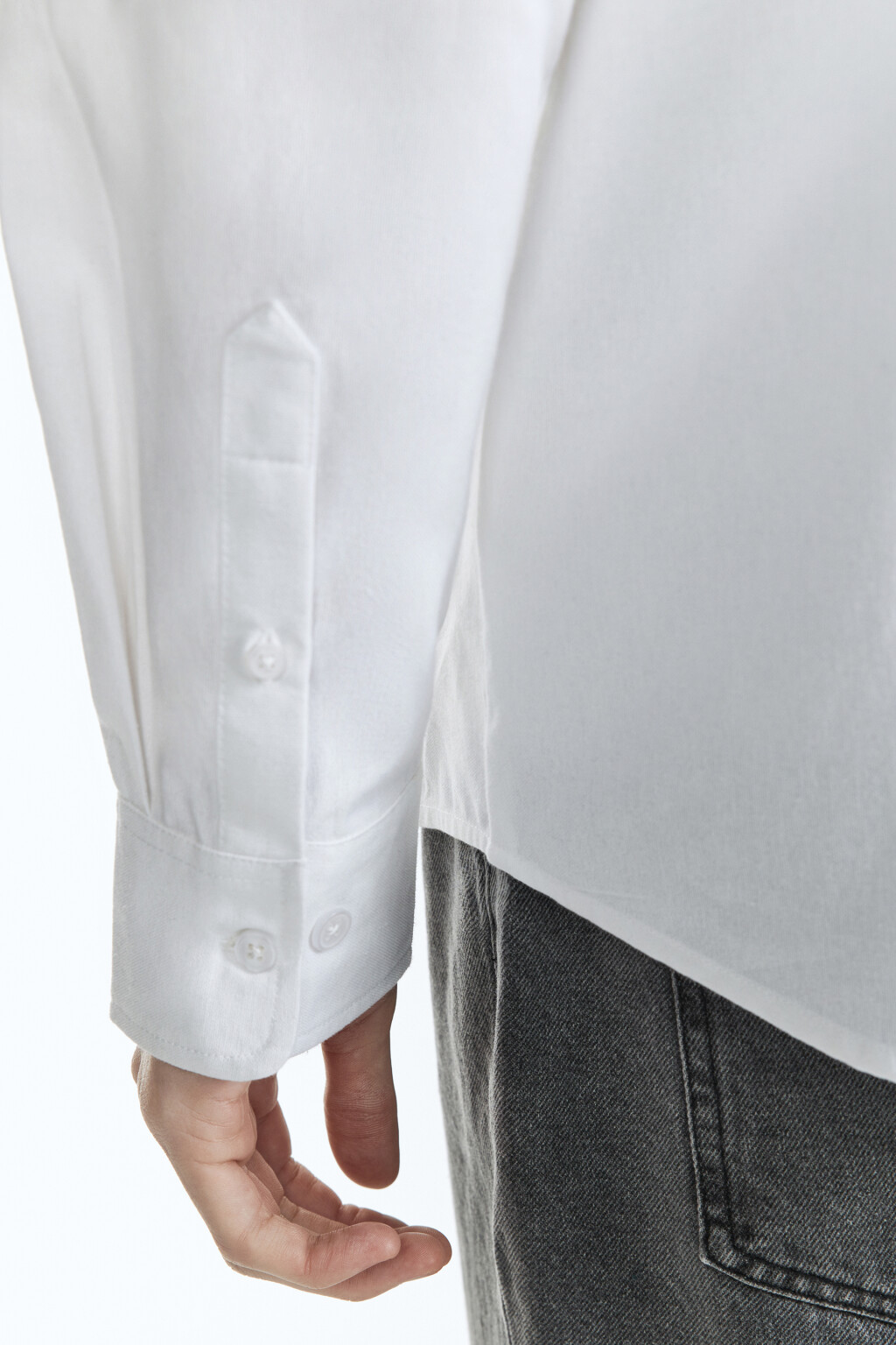 Рубашка Oxford прямая с нагрудным карманом - цвет белый - 7
