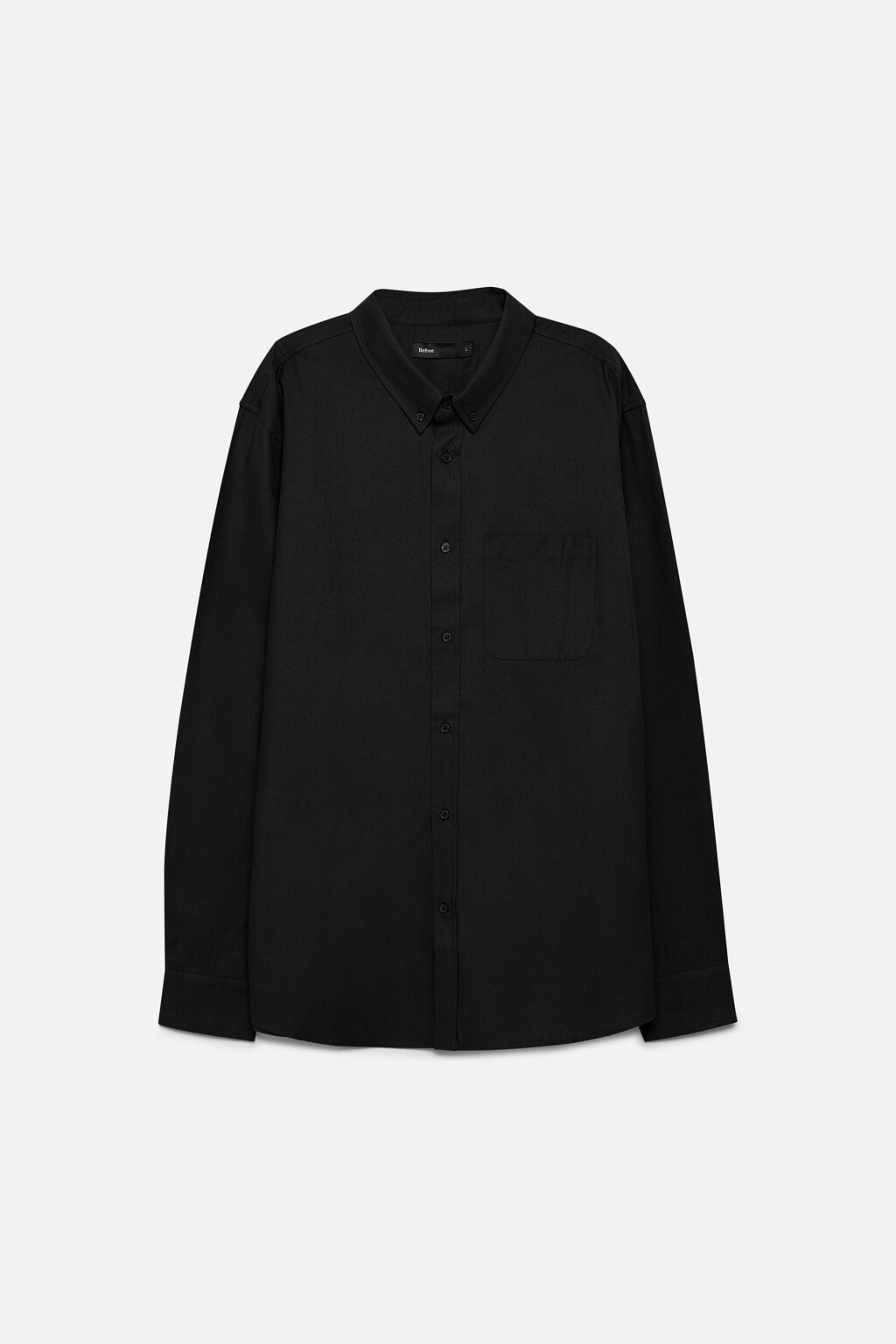 Рубашка Oxford прямая с нагрудным карманом - цвет черный - 9