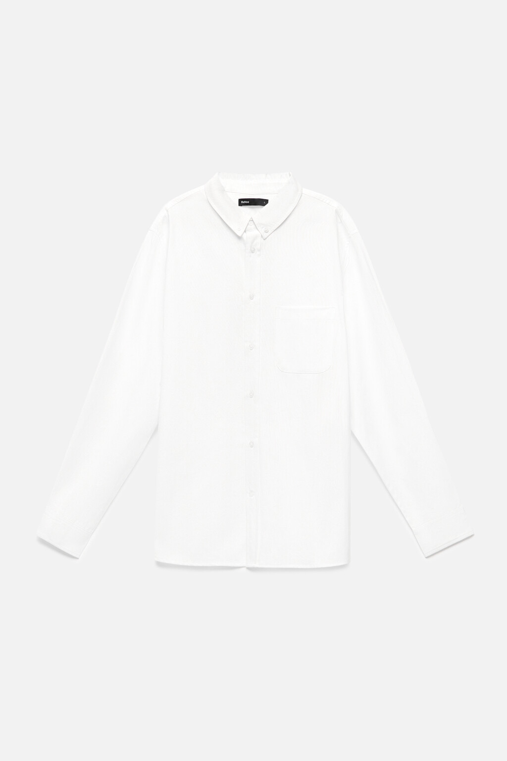 Рубашка Oxford прямая с нагрудным карманом - цвет белый - 8