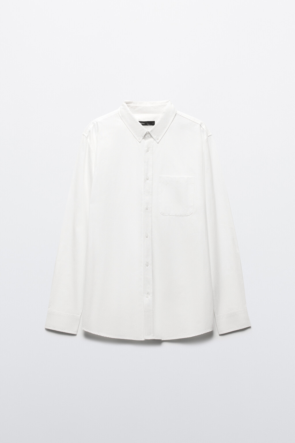 Рубашка Oxford прямая с нагрудным карманом - цвет белый - 8