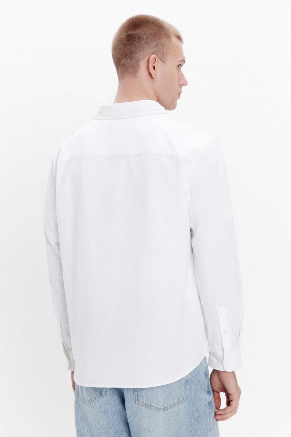 Рубашка Oxford с нагрудным карманом - цвет белый - 3