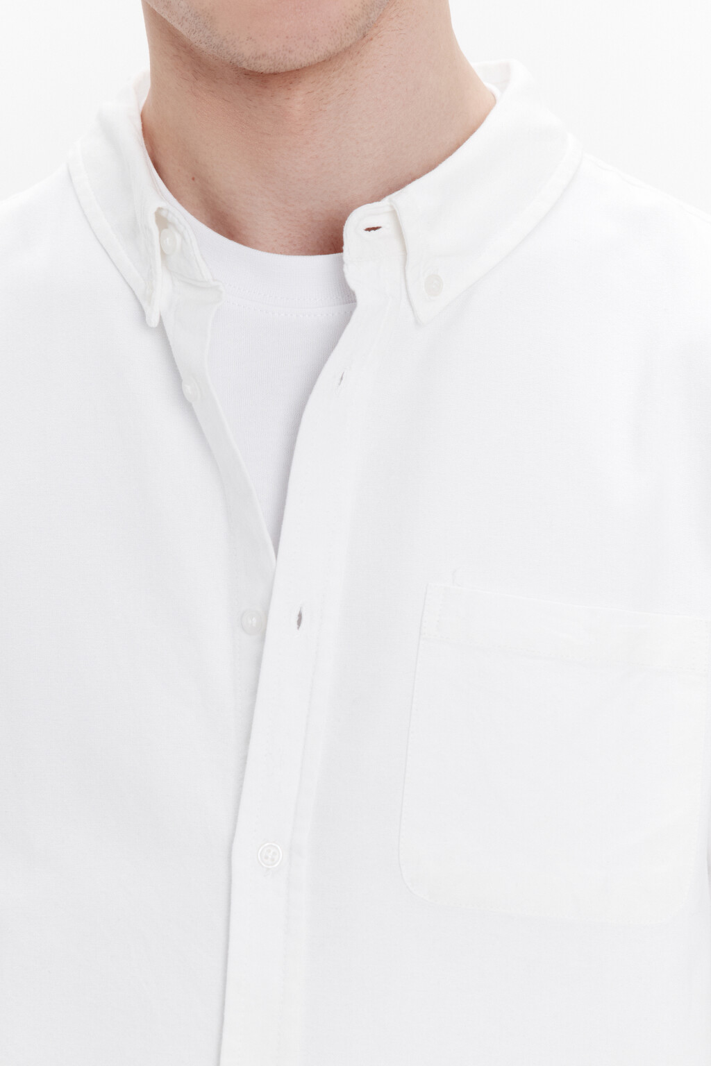 Рубашка Oxford с нагрудным карманом - цвет белый - 6