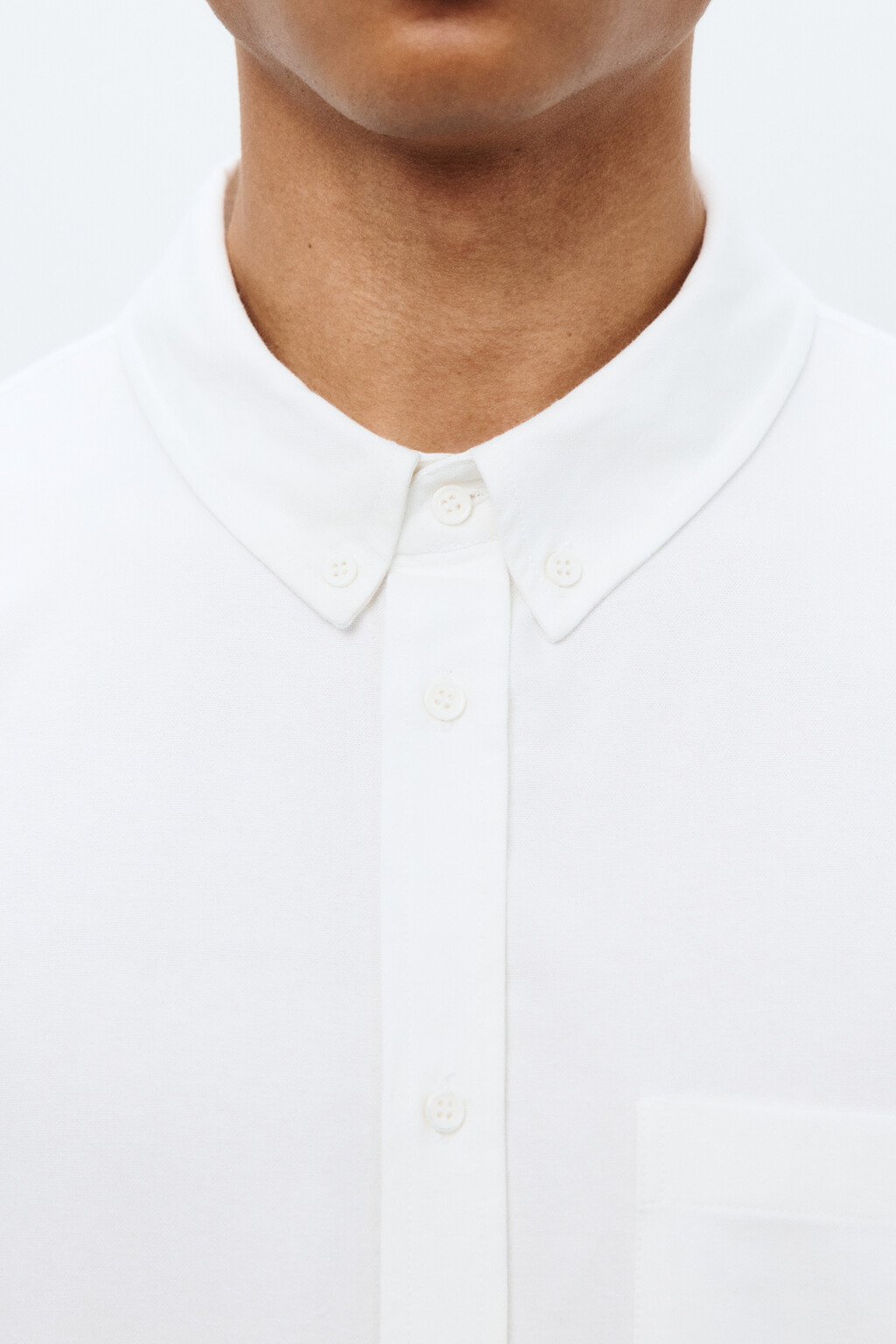 Рубашка oxford с нагрудным карманом - цвет белый - 5