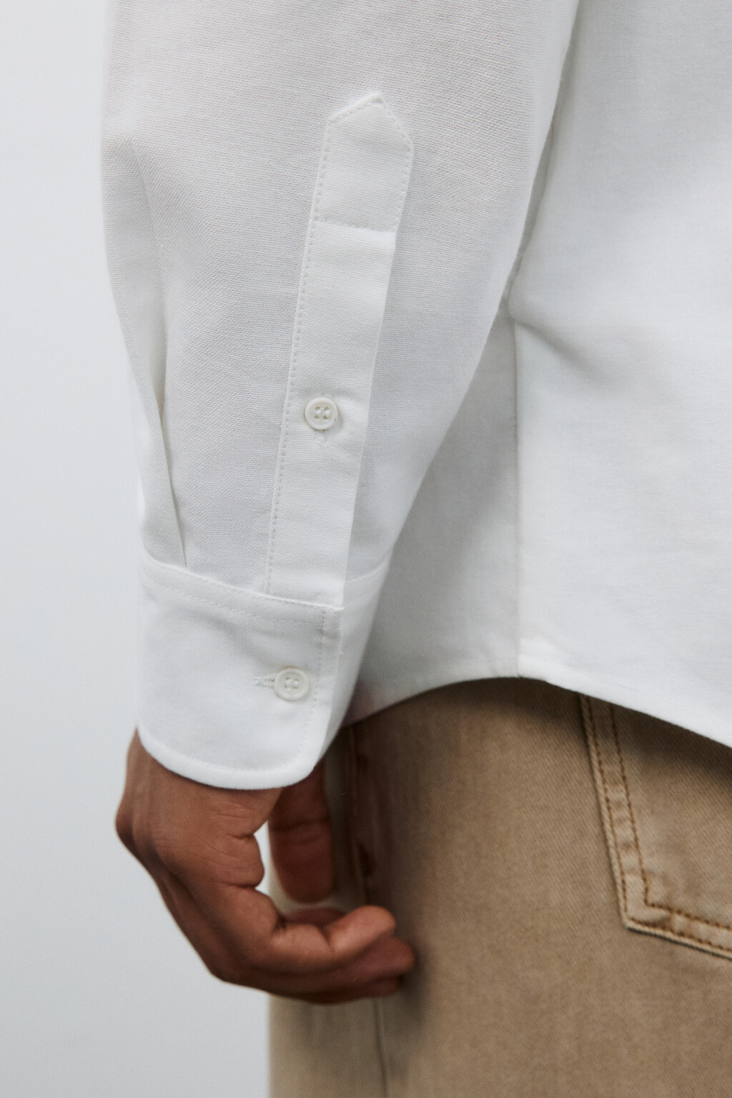 Рубашка oxford с нагрудным карманом - цвет белый - 6