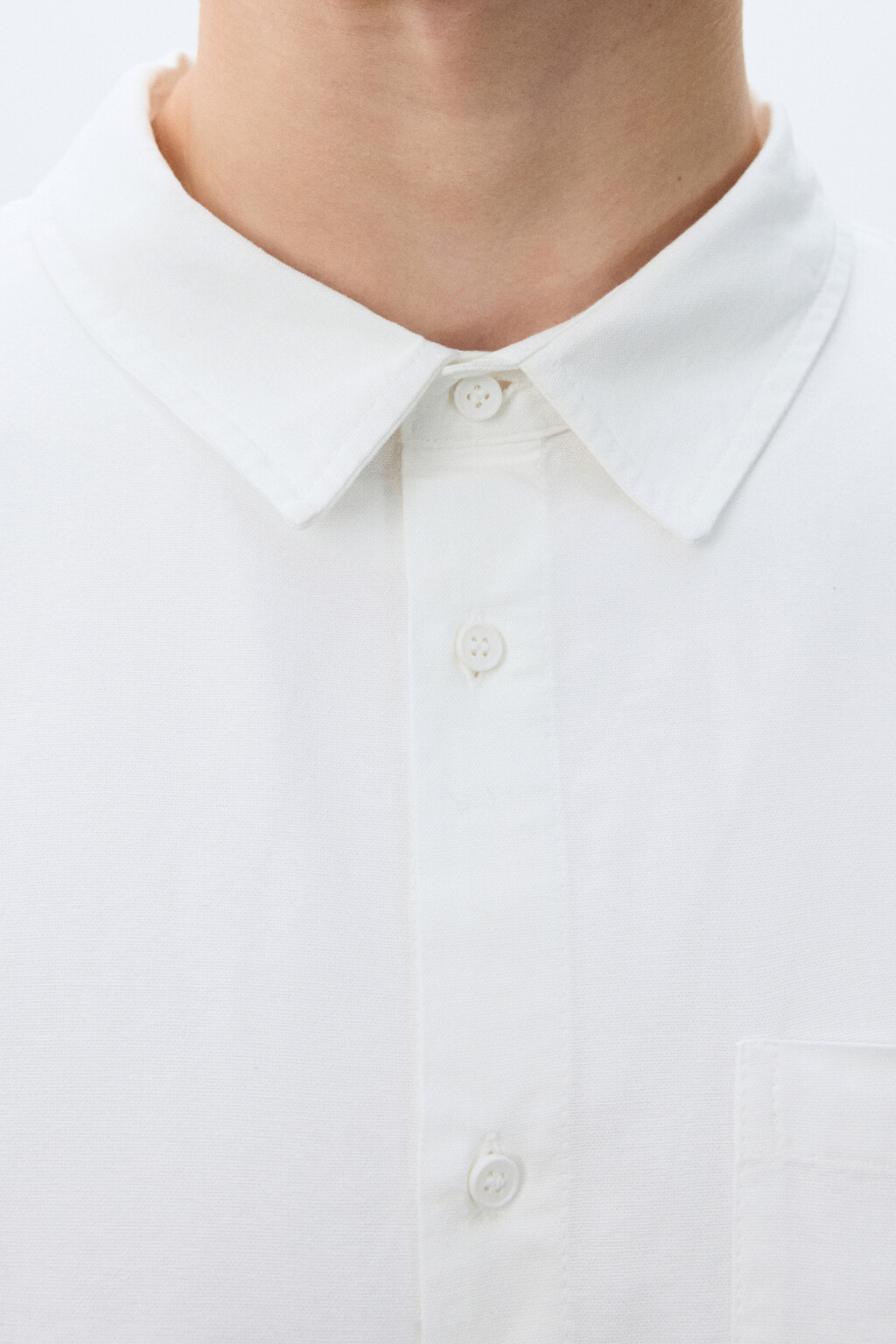 Рубашка oxford с нагрудным карманом - цвет белый - 5