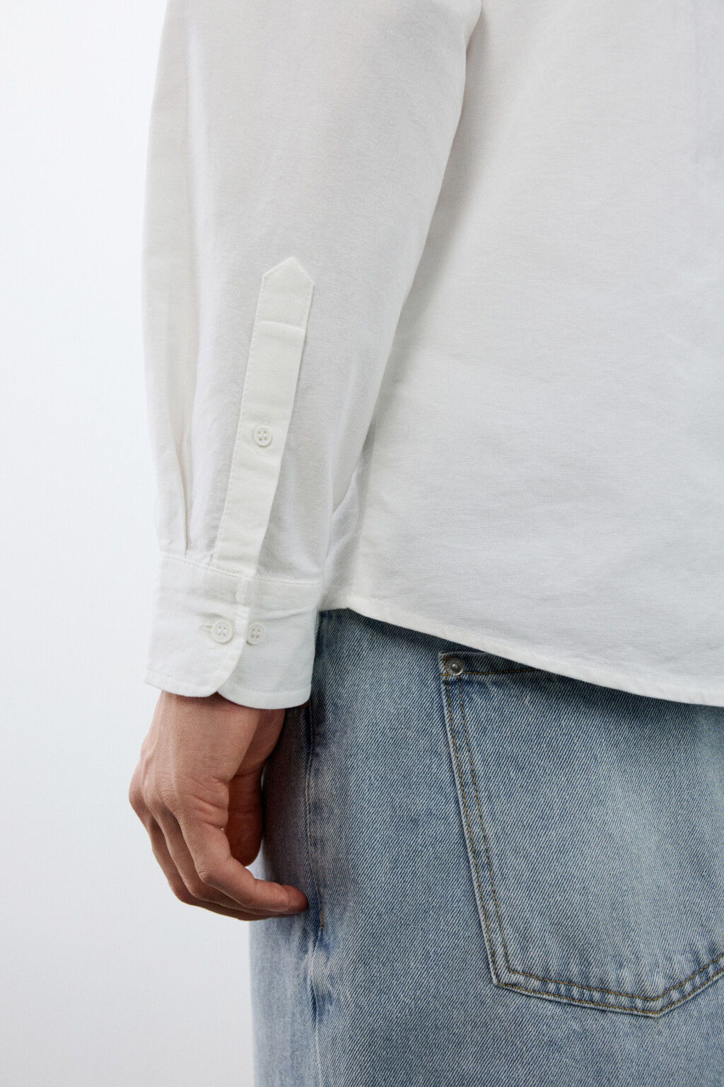 Рубашка oxford с нагрудным карманом - цвет белый - 6