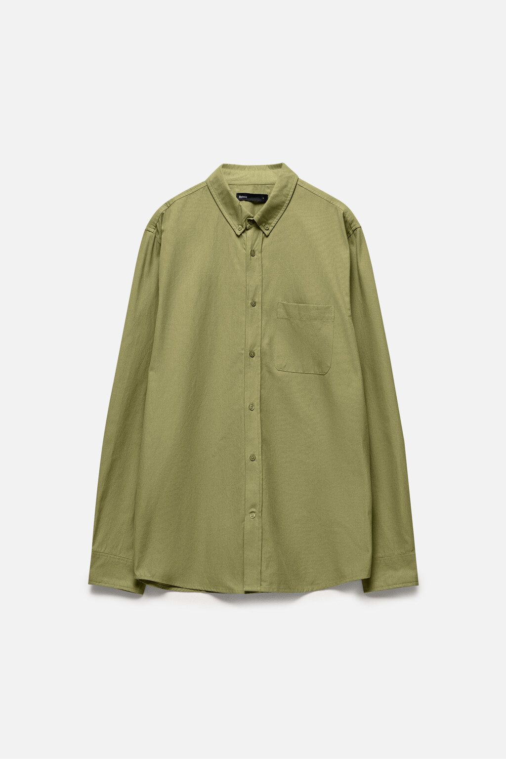 Рубашка Oxford прямая с нагрудным карманом - цвет зеленый - 8