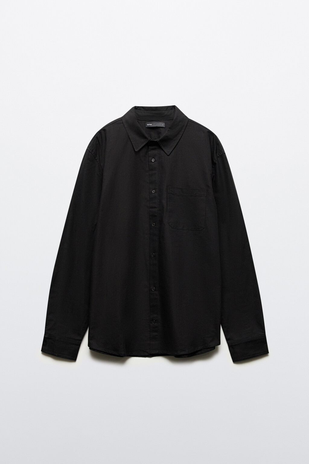 Рубашка oxford с нагрудным карманом - цвет черный - 8