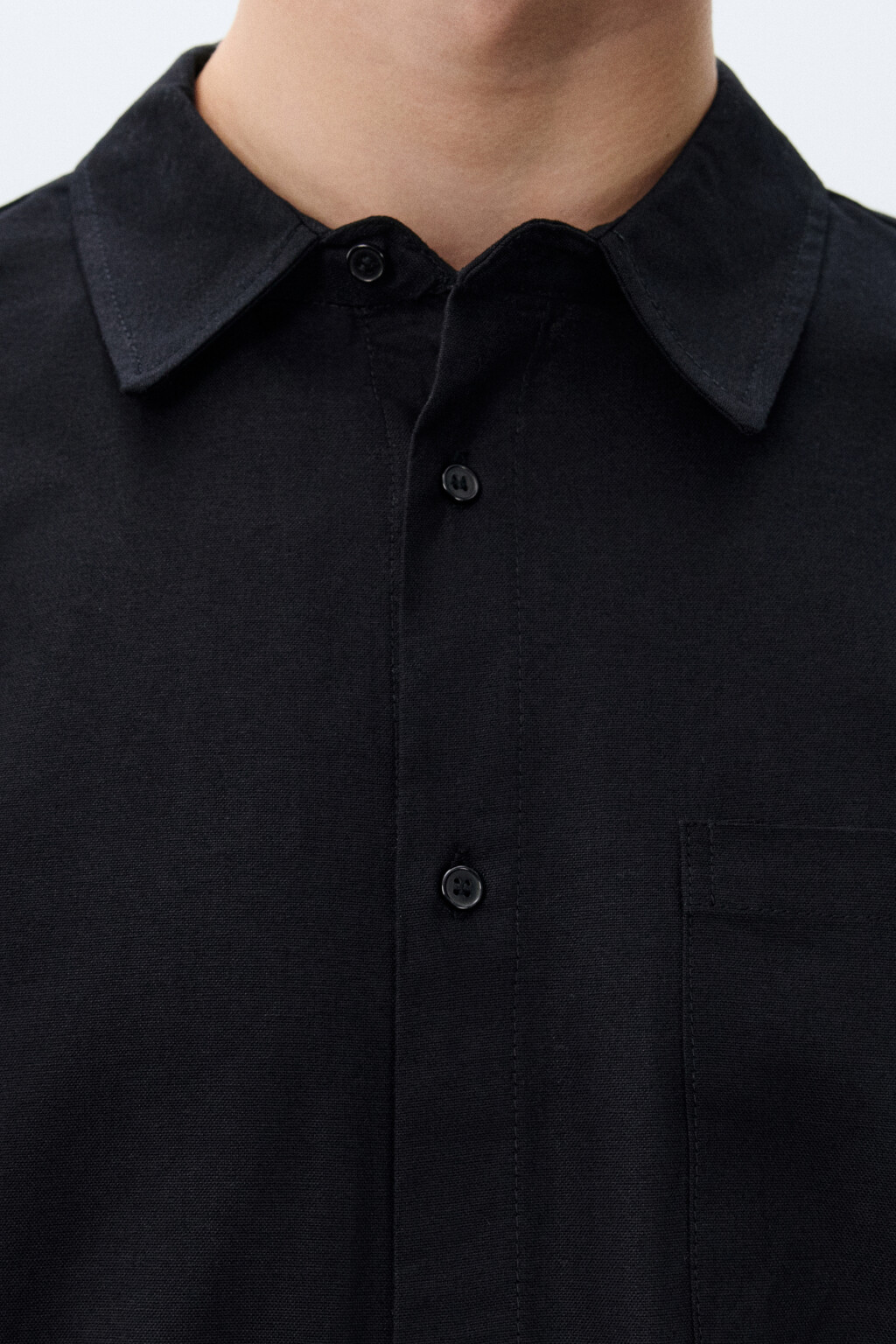 Рубашка oxford с нагрудным карманом - цвет черный - 6