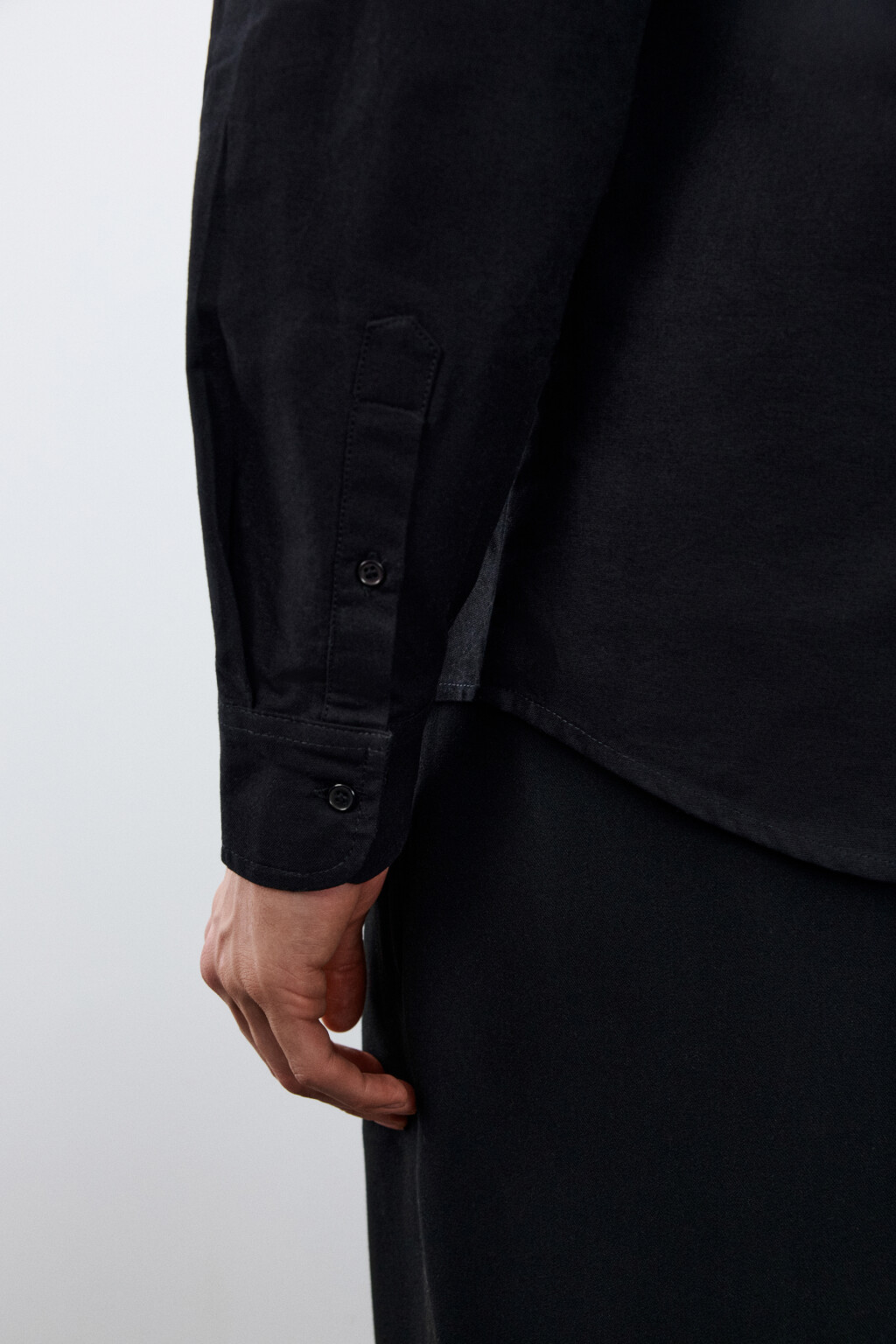 Рубашка oxford с нагрудным карманом - цвет черный - 7