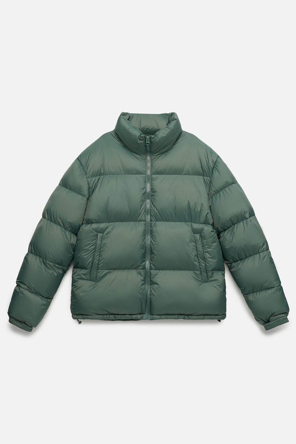 Куртка-пуховик стеганая с воротником-стойкой - цвет зеленый - 9