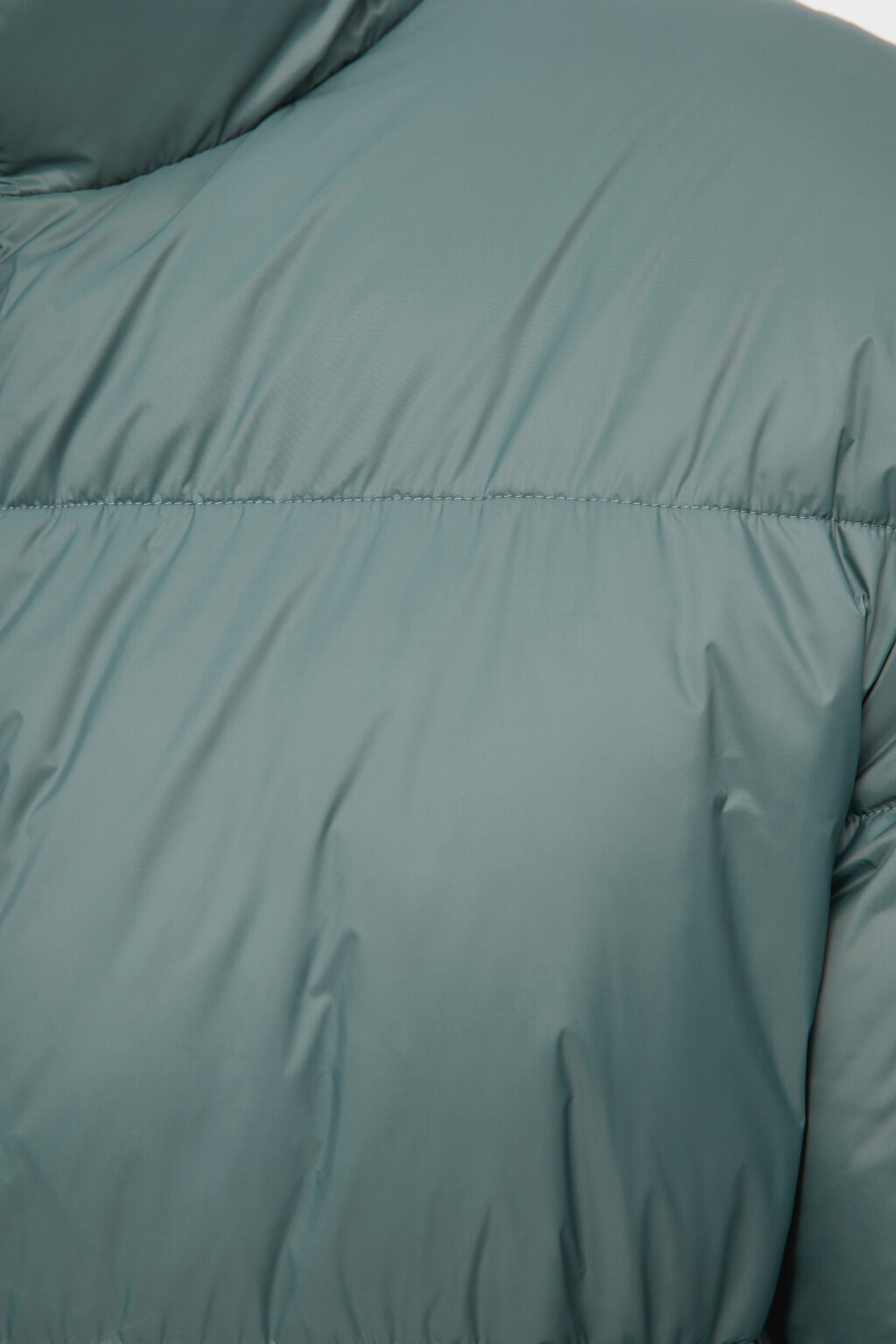 Куртка-пуховик стеганая с воротником-стойкой - цвет зеленый - 6