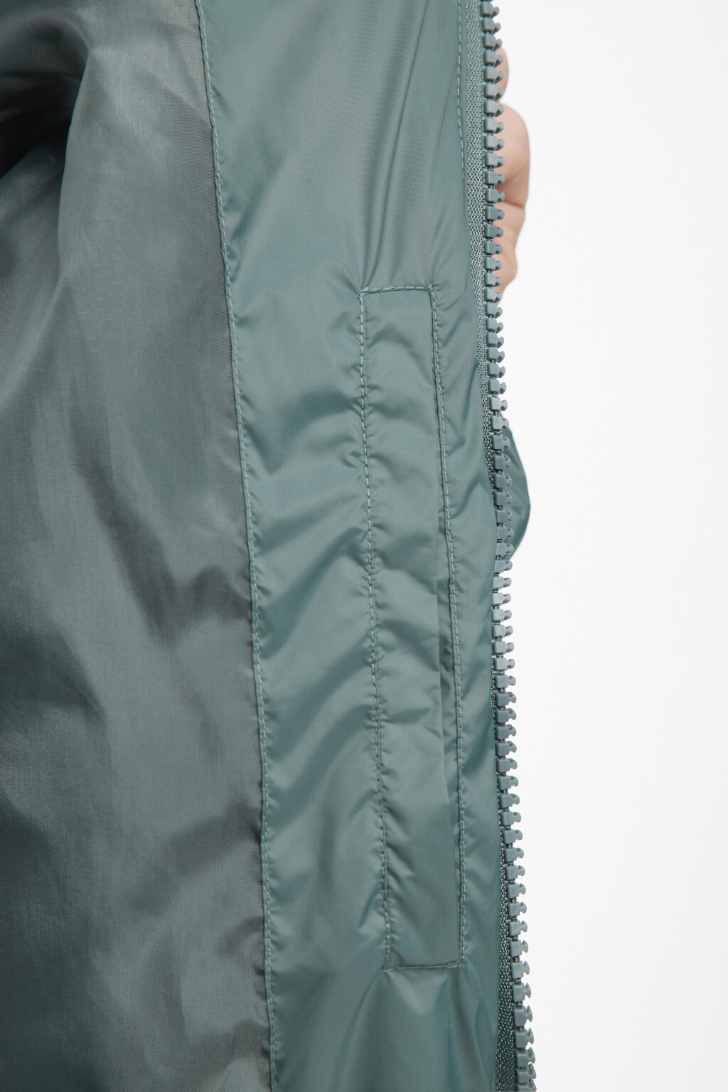 Куртка-пуховик стеганая с воротником-стойкой - цвет зеленый - 8