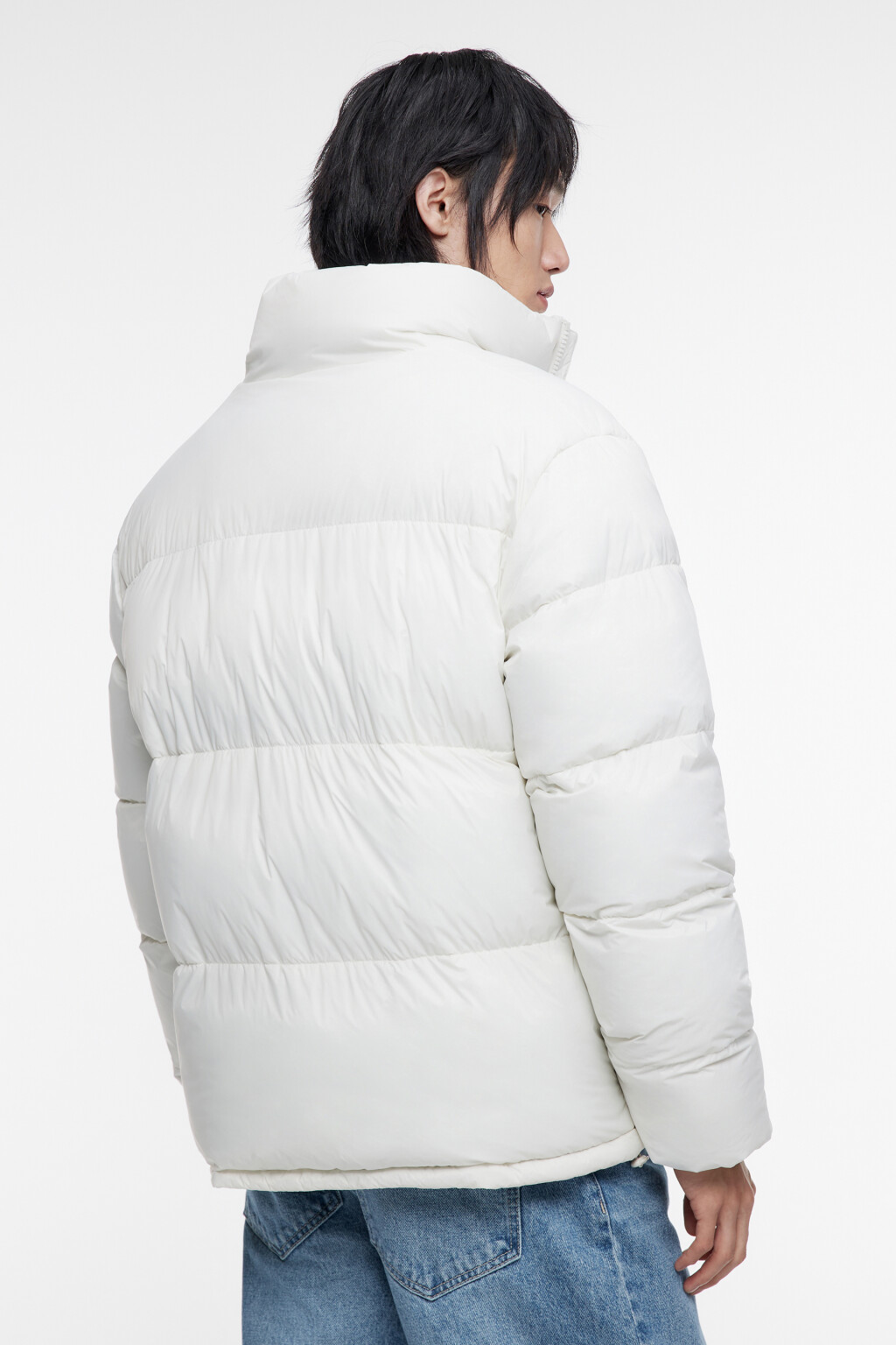 Куртка-пуховик стеганая с воротником-стойкой - цвет ванильный - 5