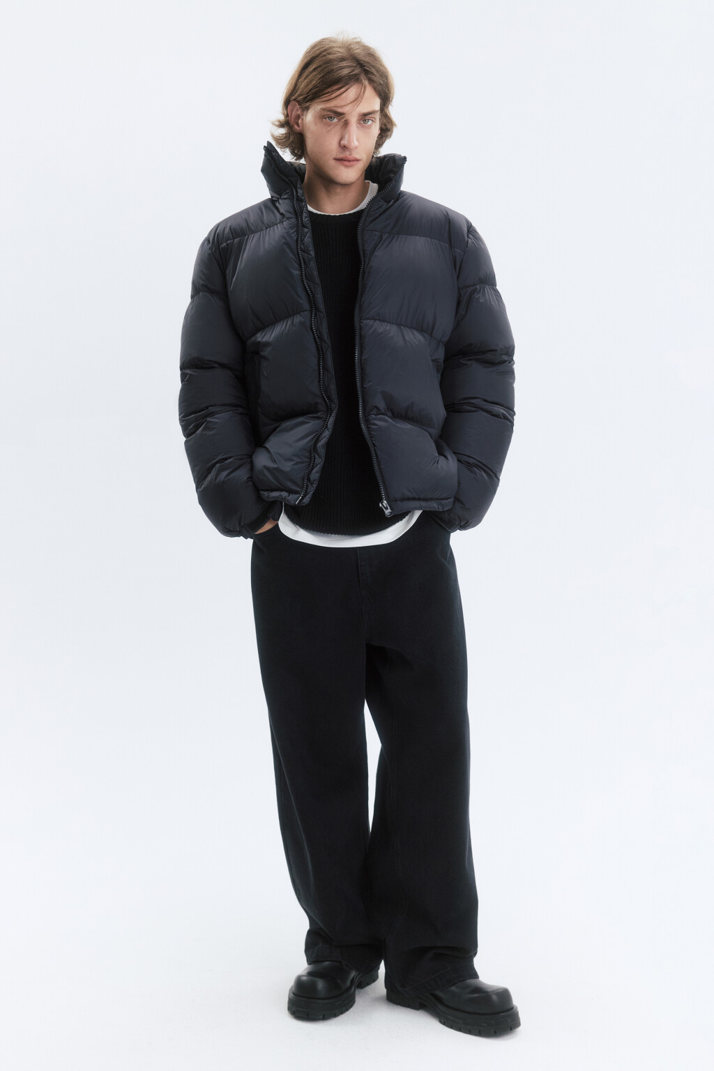 Куртка стеганая с воротником-стойкой - цвет черный - 6