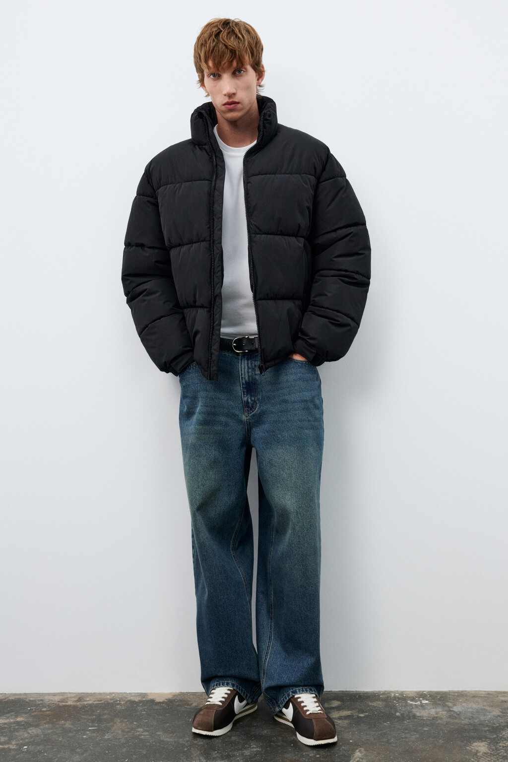 Куртка стеганая с воротником-стойкой - цвет черный - 1