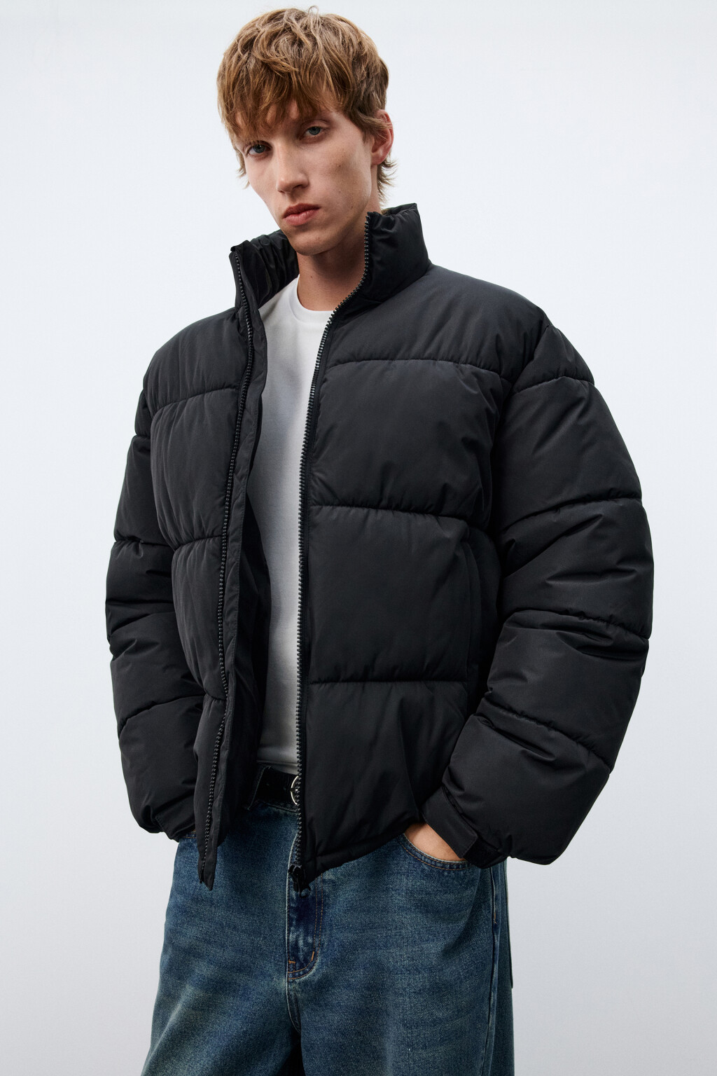 Куртка стеганая с воротником-стойкой - цвет черный - 2
