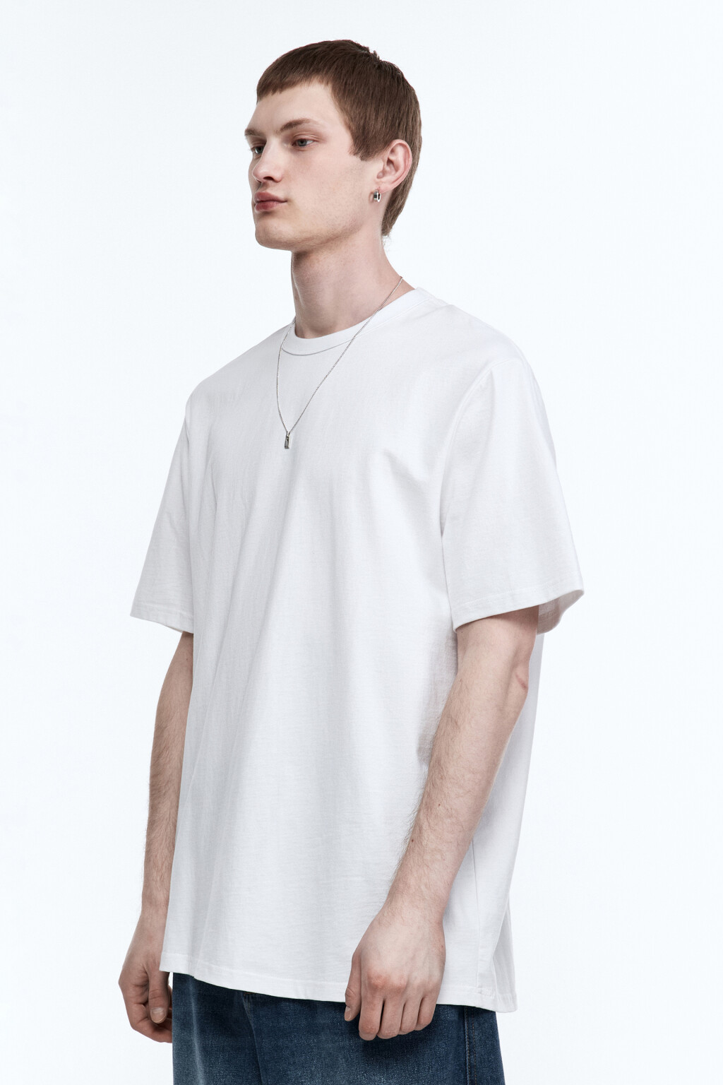 Футболка хлопковая базовая - цвет белый - 3
