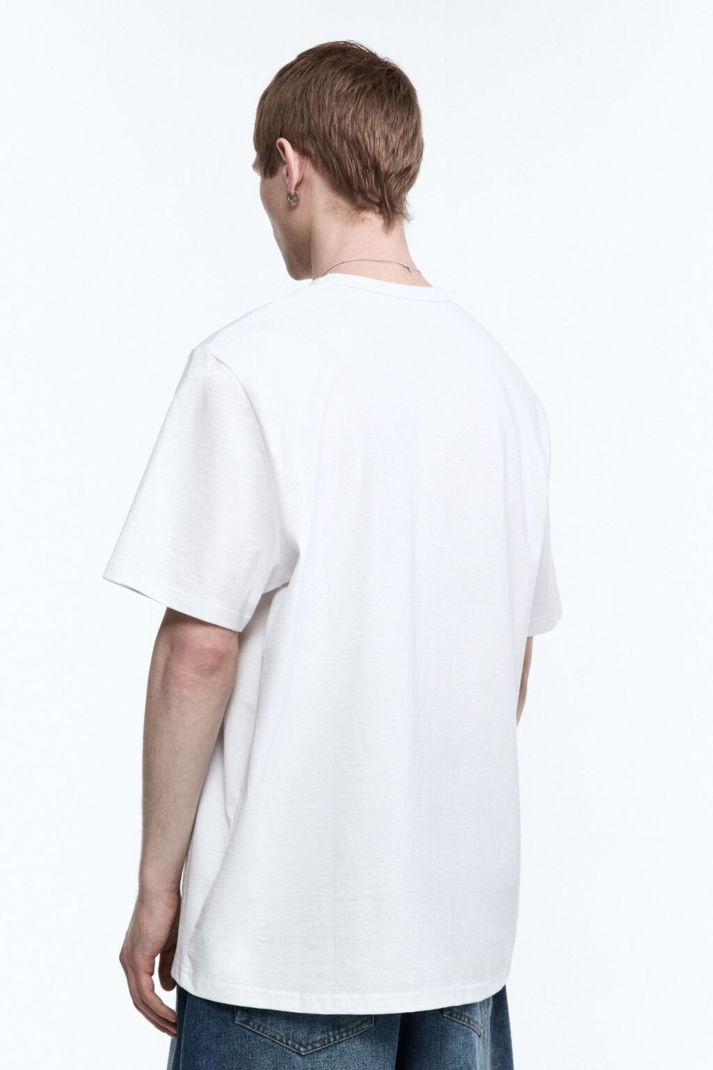 Футболка хлопковая базовая - цвет белый - 4