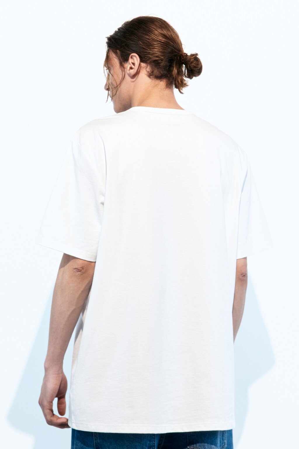 Футболка прямая базовая - цвет белый - 4