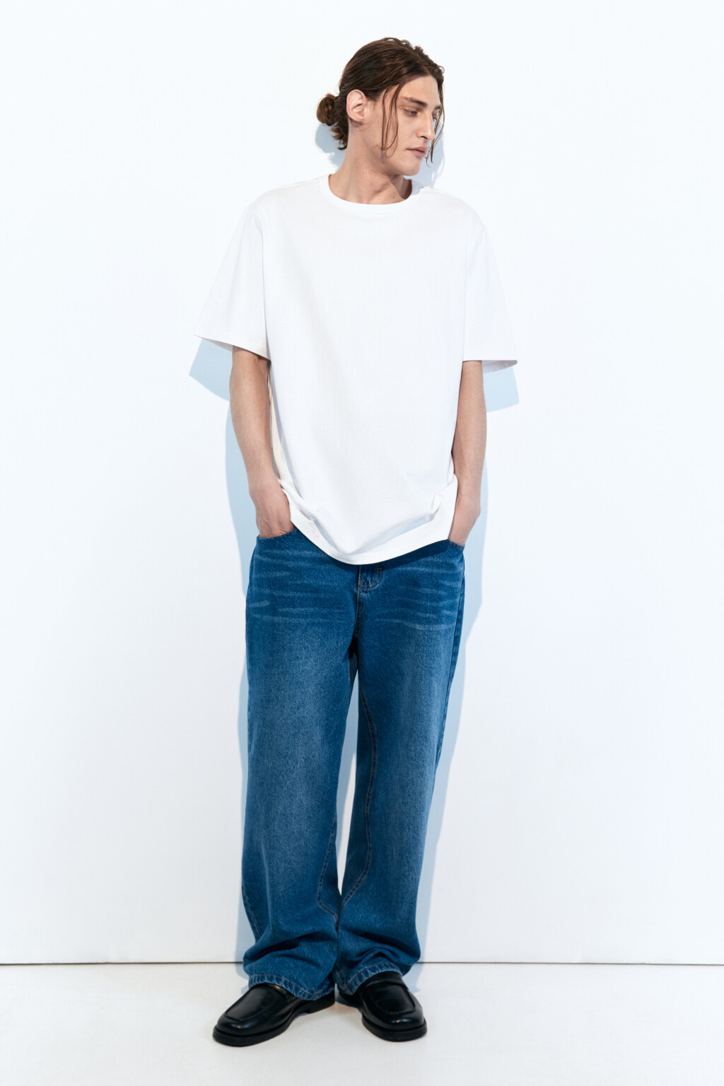 Футболка прямая базовая - цвет белый - 5