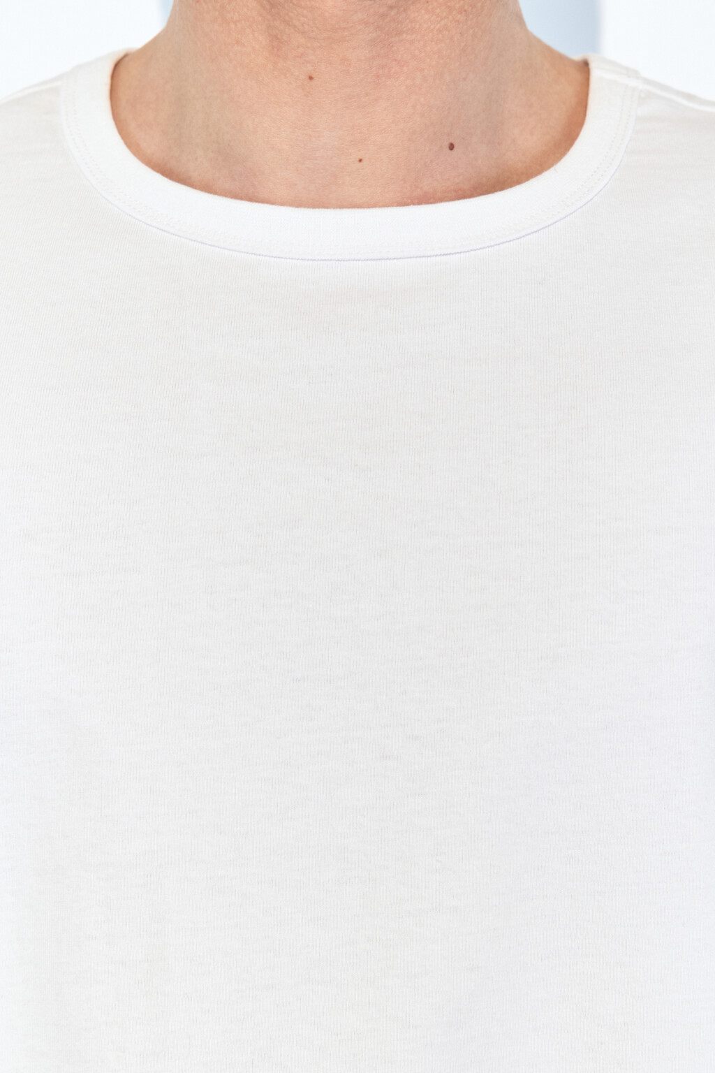 Футболка прямая базовая - цвет белый - 6