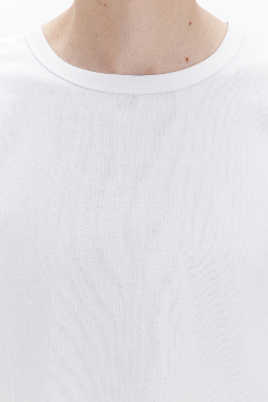 Футболка прямая базовая из хлопка - цвет белый - 5