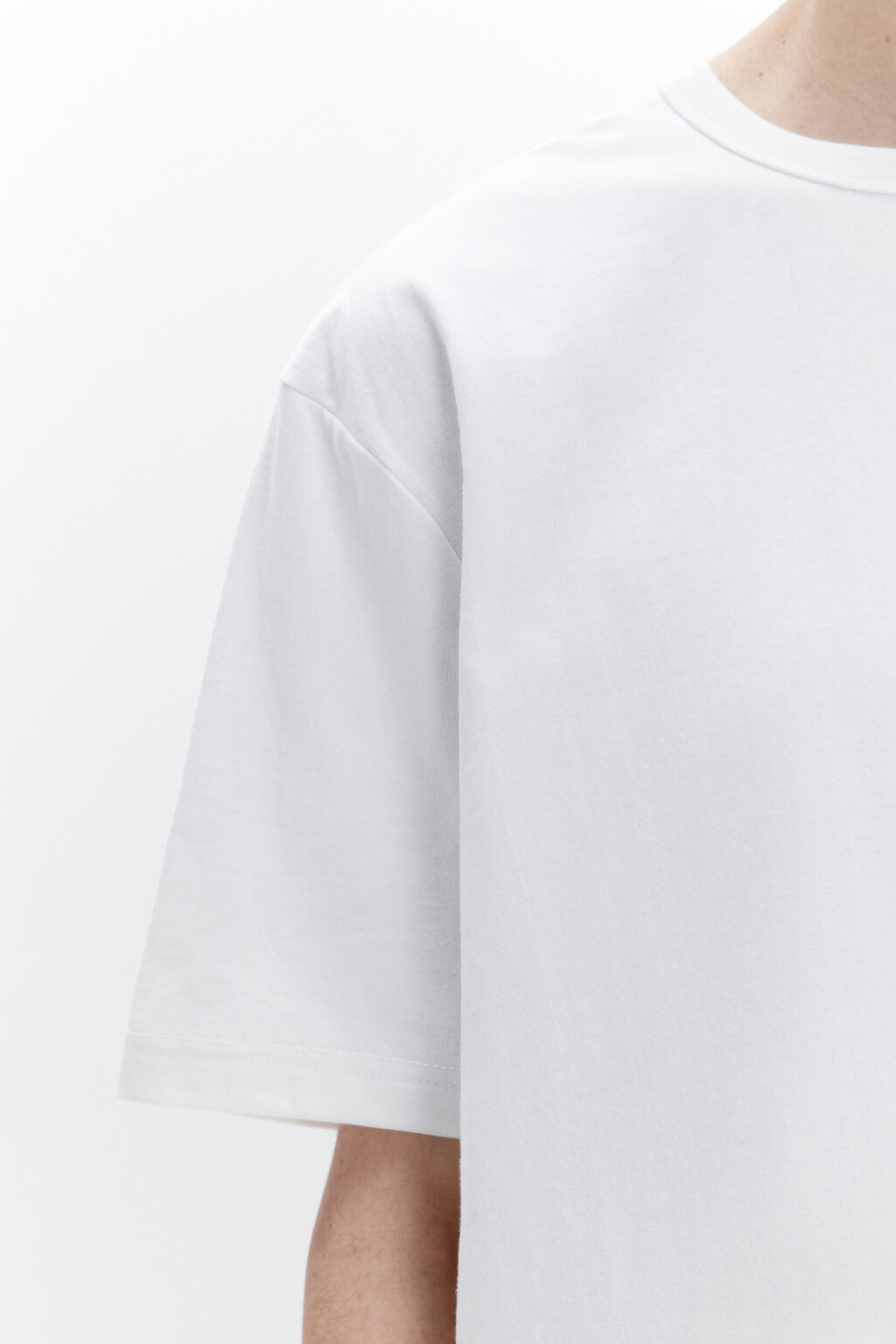 Футболка прямая базовая из хлопка - цвет белый - 6