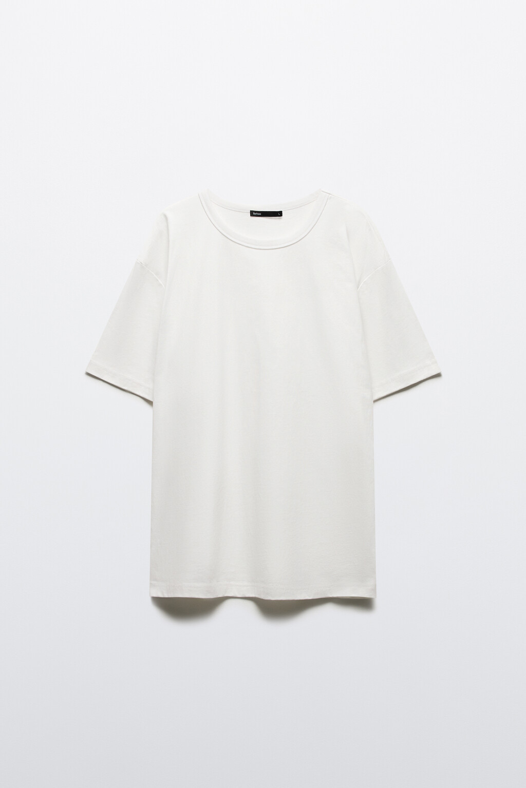 Футболка прямая базовая из хлопка - цвет белый - 7
